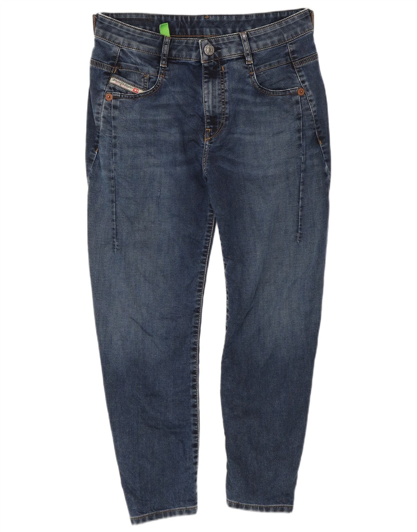 Diesel Womens Skinny Cropped Jeans W27 L24 Blue Lyocell Size 42" / US 20 - 1 Thumbnail