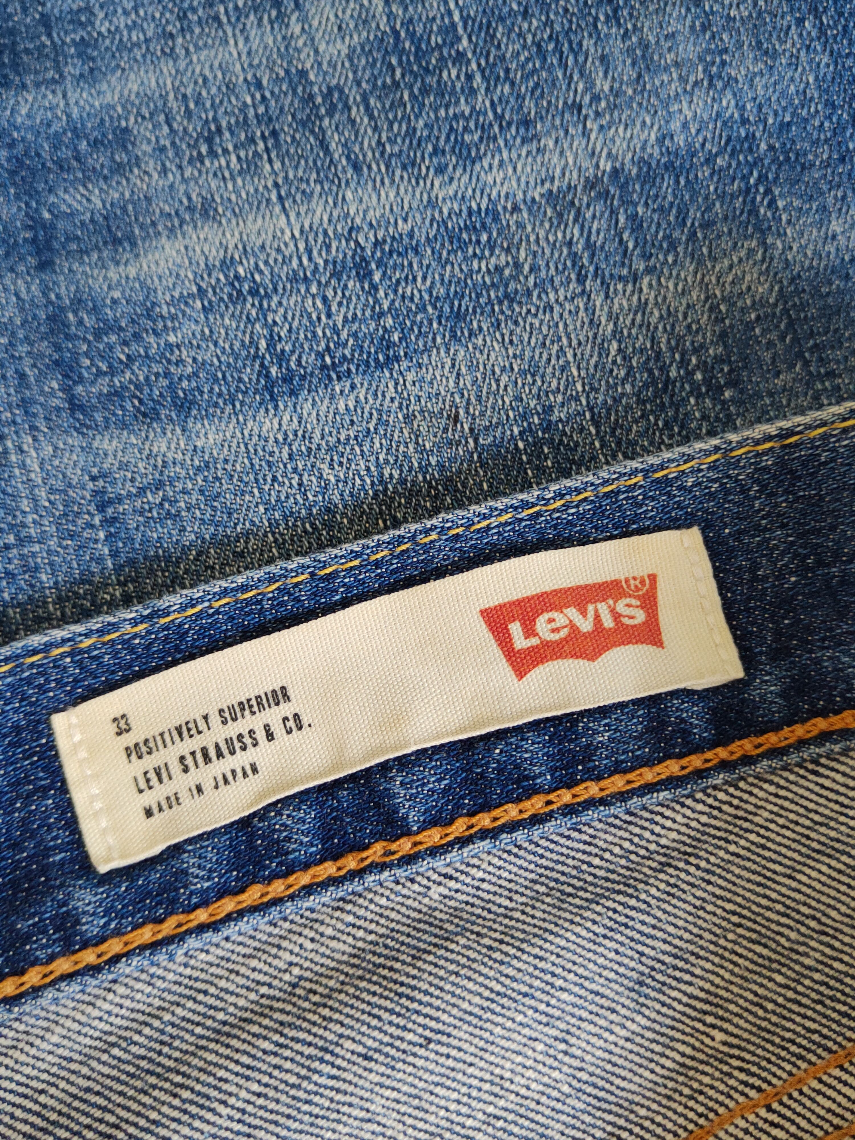 Japanese Brand Levi's Blue Faded Distressed Ripped Skinny Jeans #S1832 Size US 33 - 22 Thumbnail