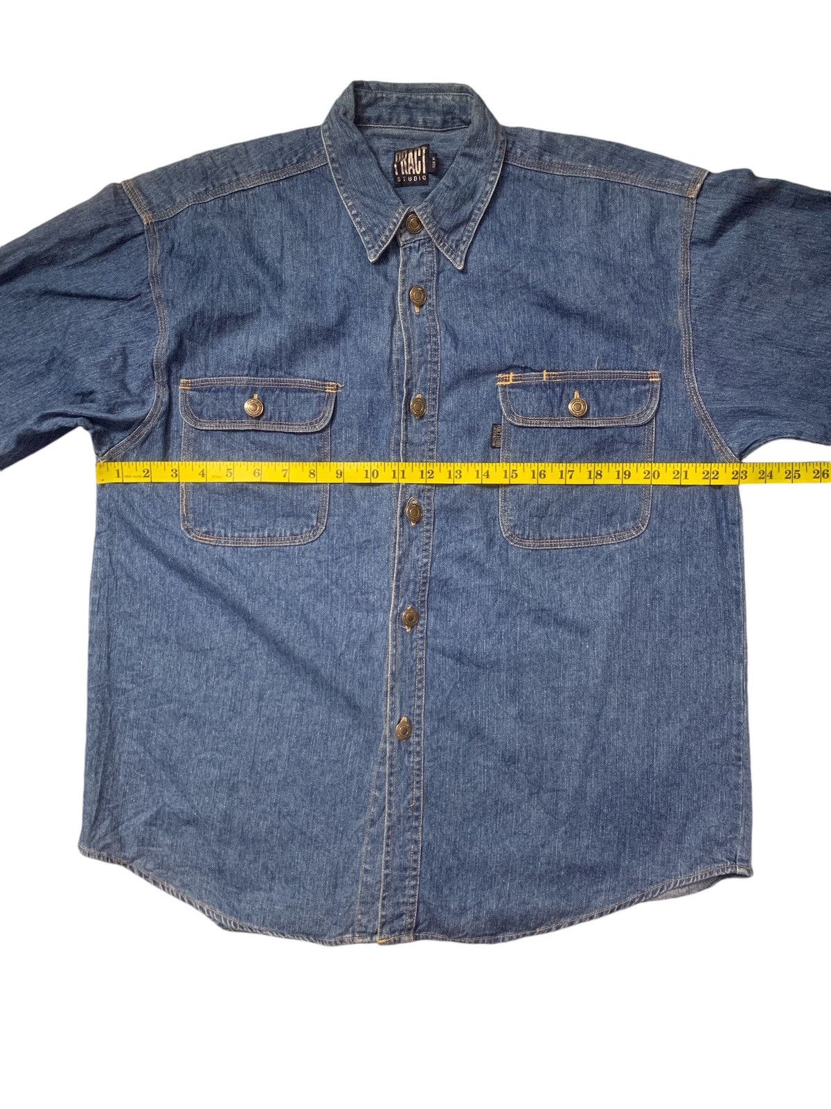 Designer × Japanese Brand Rare Design Pract Studio Satisfaction Soft Denim Shirts Size US M / EU 48-50 / 2 - 9 Thumbnail