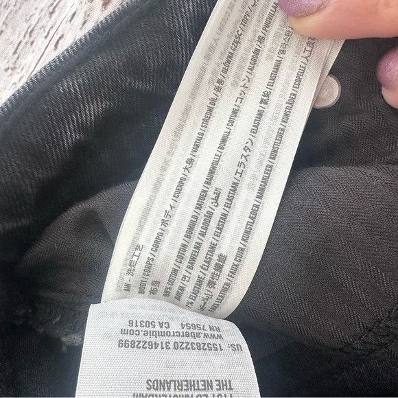 Abercrombie & Fitch Abercrombie & Fitch The '90s Straight Ultra High Rise Black Size 29" - 7 Thumbnail