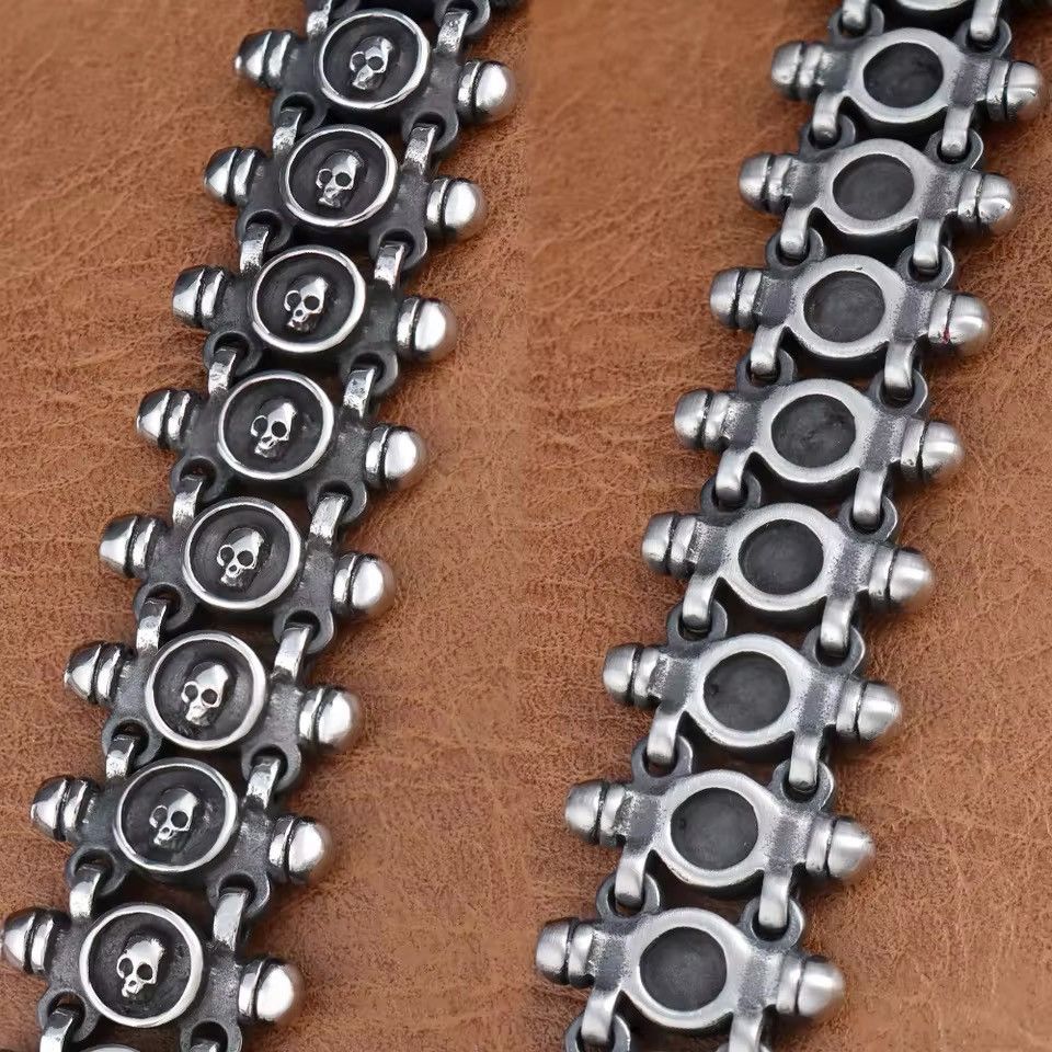 Vintage Vintage Charm Skull Bracelet Size ONE SIZE - 4 Thumbnail