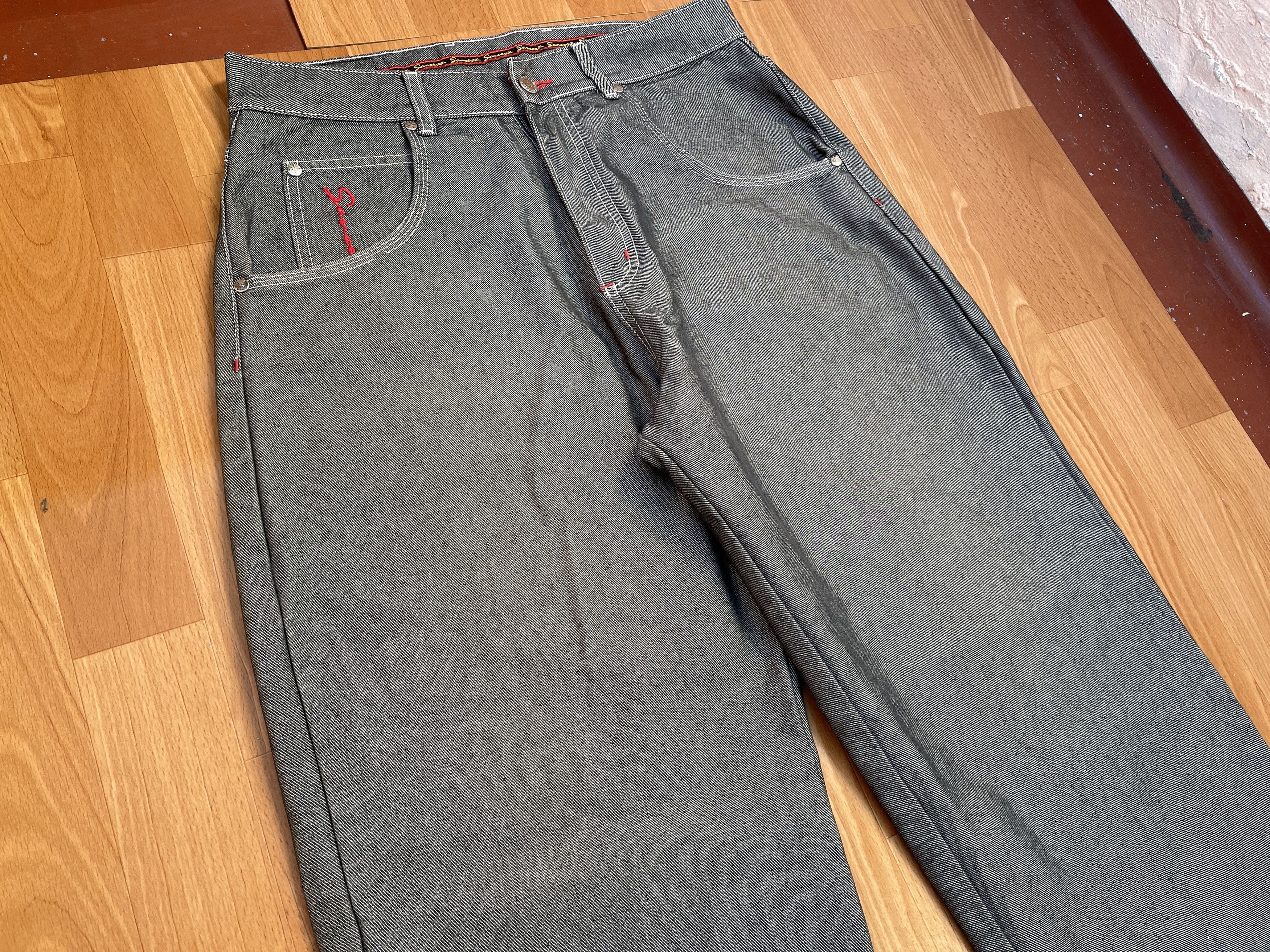 Other Sancezz jeans, shiny, vintage baggy, silver, metallic Y2K 32 Size US 32 / EU 48 - 9 Thumbnail