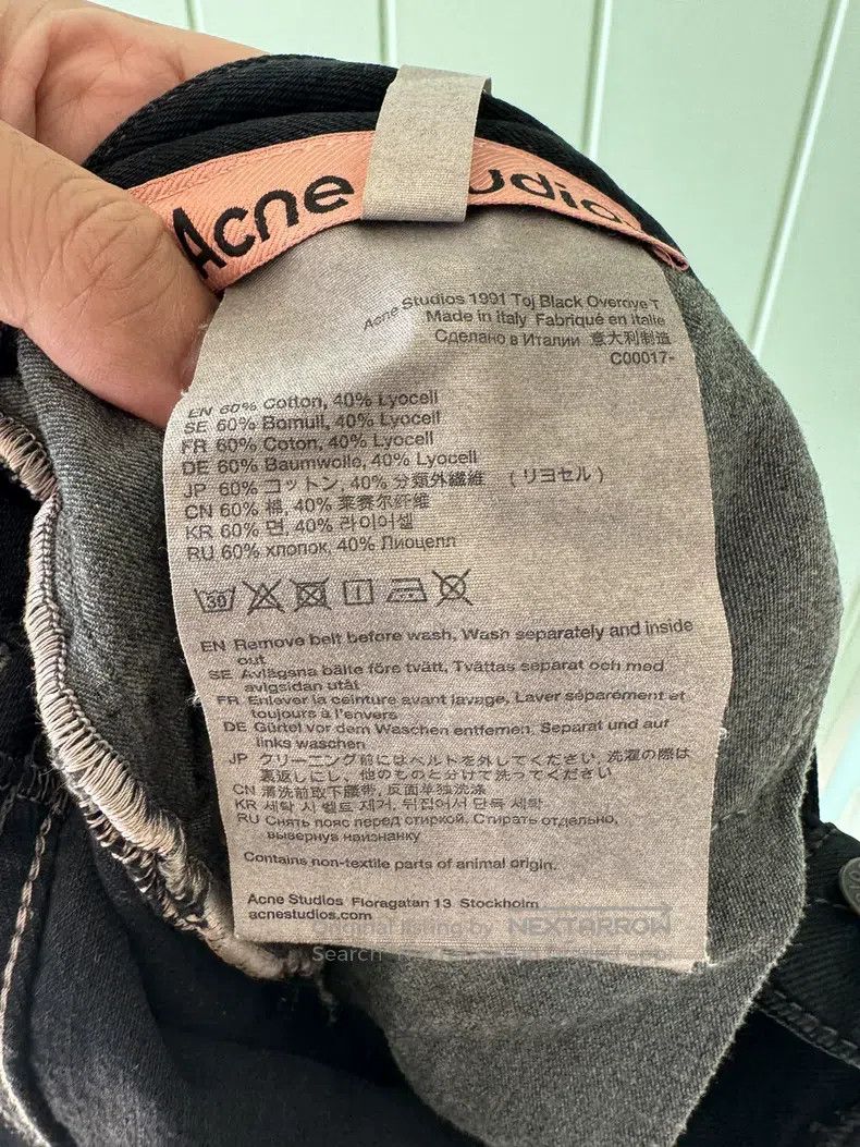 Acne Studios Acne Studios Black Denim Pants, high waist design with bel Size 28" / US 6 / IT 42 - 5 Thumbnail