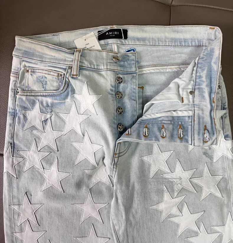 Amiri Amiri Size 33 Star sheepskin stretch jeans Size US 33 - 4 Thumbnail