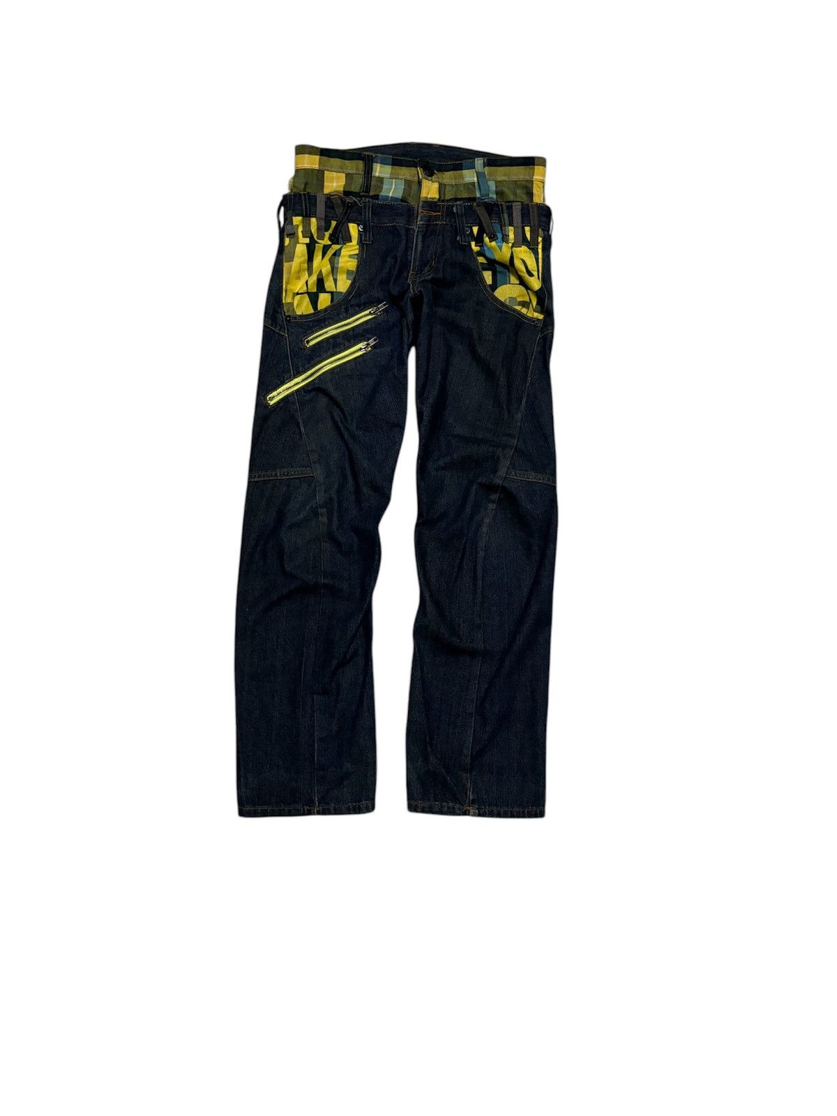 Japanese BRTH Breath Double Waist Jeans Streetwear Denim