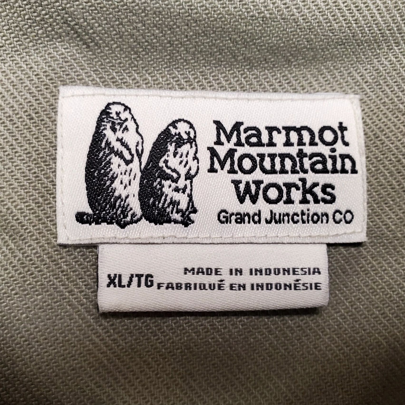 Marmot VINTAGE Marmot Mountain Shirt Mens XL Green Button Twill Overshirt Shacket, Outdoor, Casual, Button-Up, Cotton, Long Sleeve Size US XL / EU 56 / 4 - 3 Thumbnail