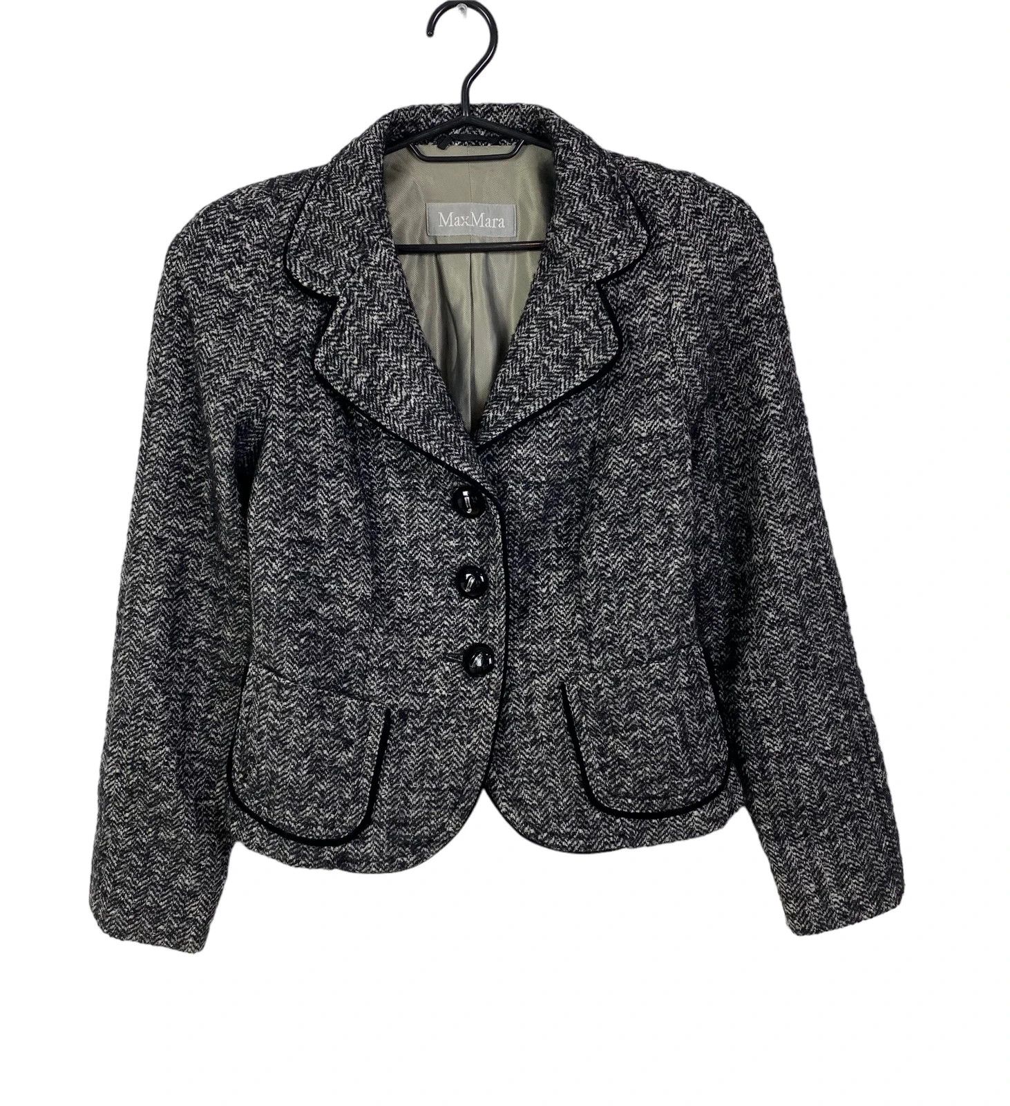 Max Mara Max Mara Wool Alpaca Blazer size GB10 US8 Size M / US 6-8 / IT 42-44 - 6 Thumbnail