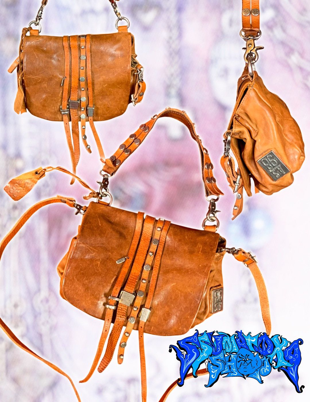 A.S.98 High Fashion Vintage A.S.98 Leather Multi-Strap Shoulder Bag Size ONE SIZE - 1 Thumbnail