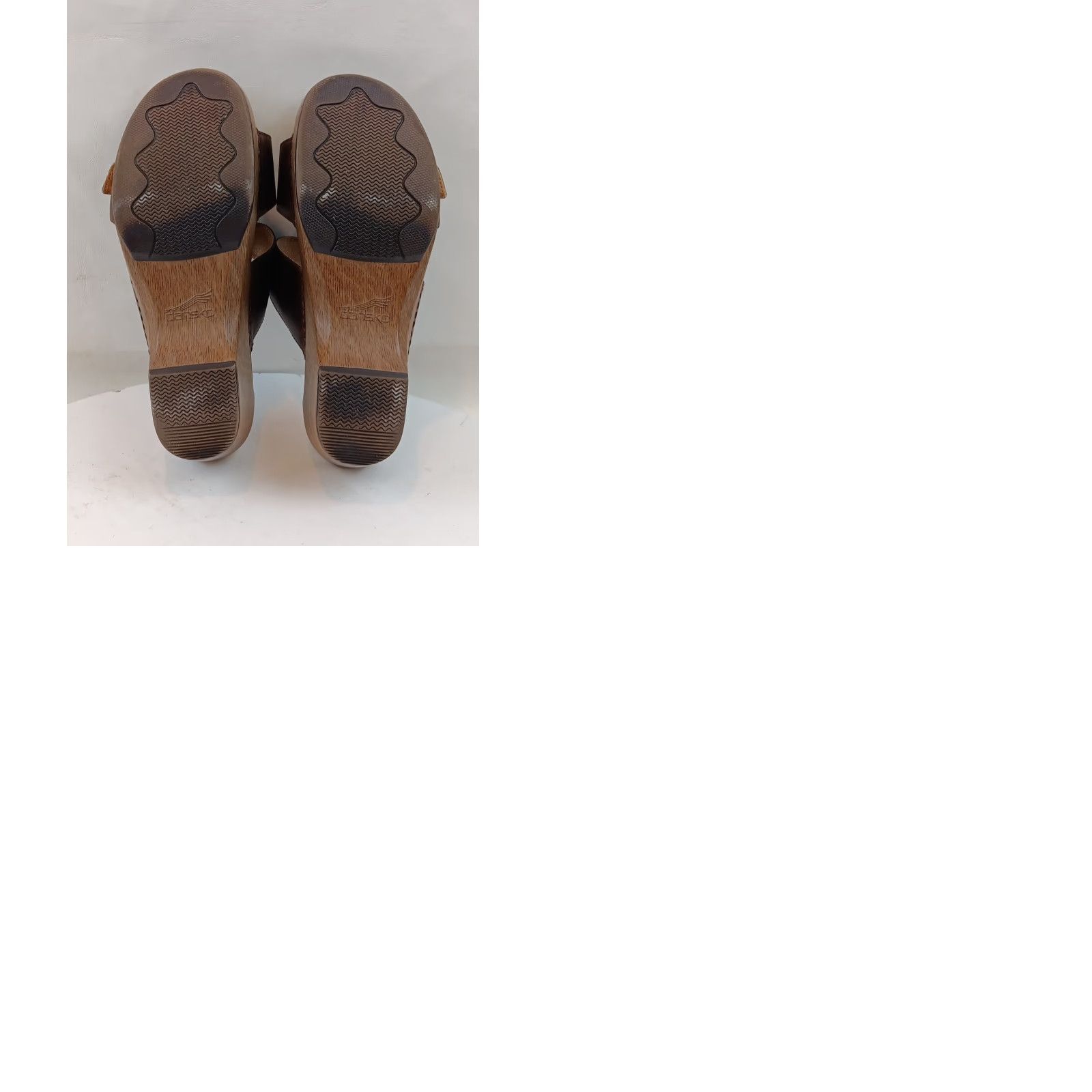 Dansko Dansko Women's Sandals Brown Leather Slide Mule Dual Buckles Open Toe Wedge Strappy Size US 10 / IT 40 - 12 Thumbnail