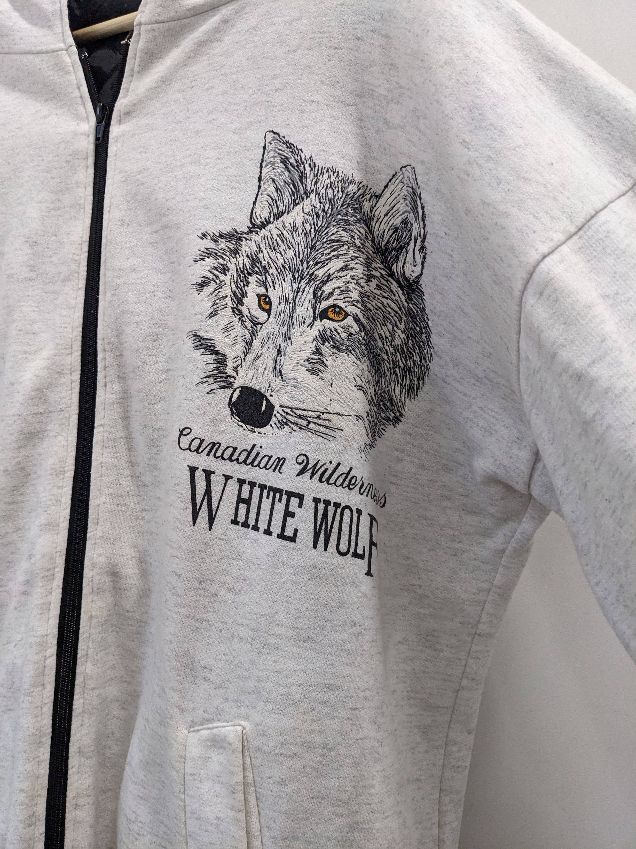 Vintage Vintage Wildlife White Wolf Hoodie Sweater Aop XL Size US XL / EU 56 / 4 - 8 Thumbnail