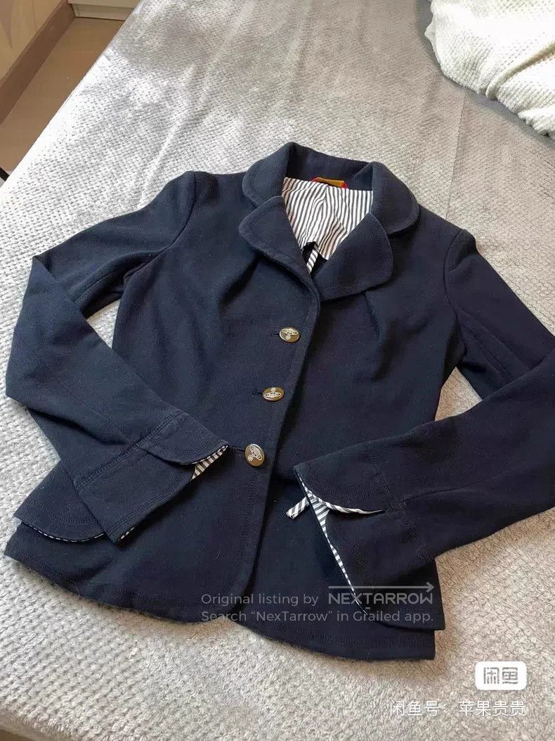 Vivienne Westwood Vivienne Westwood Navy Blue Blazer Jacket Size M / US 6-8 / IT 42-44 - 4 Thumbnail