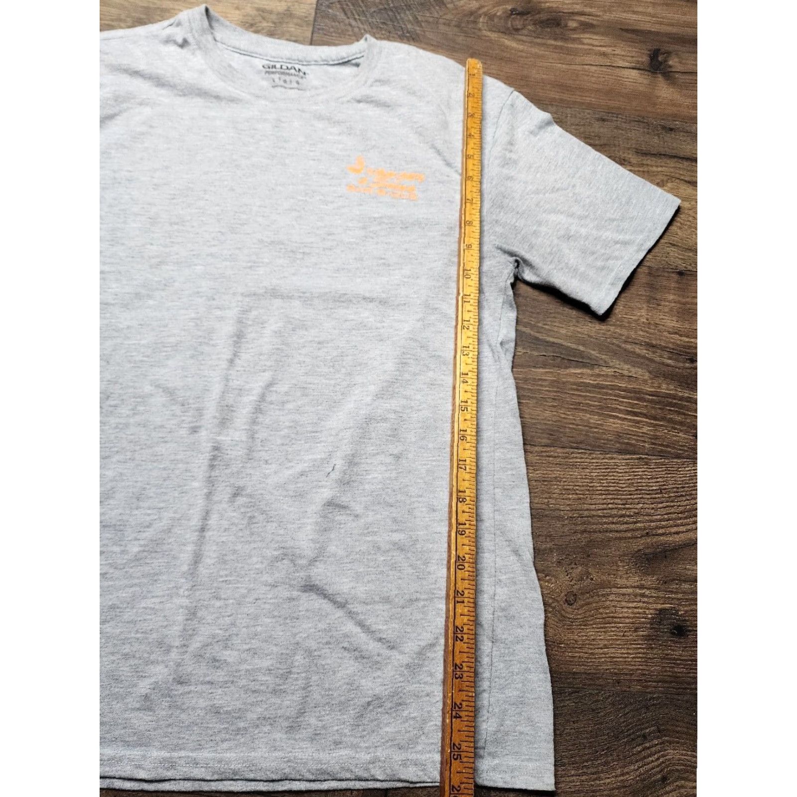 Gildan Mens L BBQ Funny T Shirt Double Sided Distress BK Gildan Cotton Short Sleeve Crew Neck Gray Size US L / EU 52-54 / 3 - 2 Thumbnail