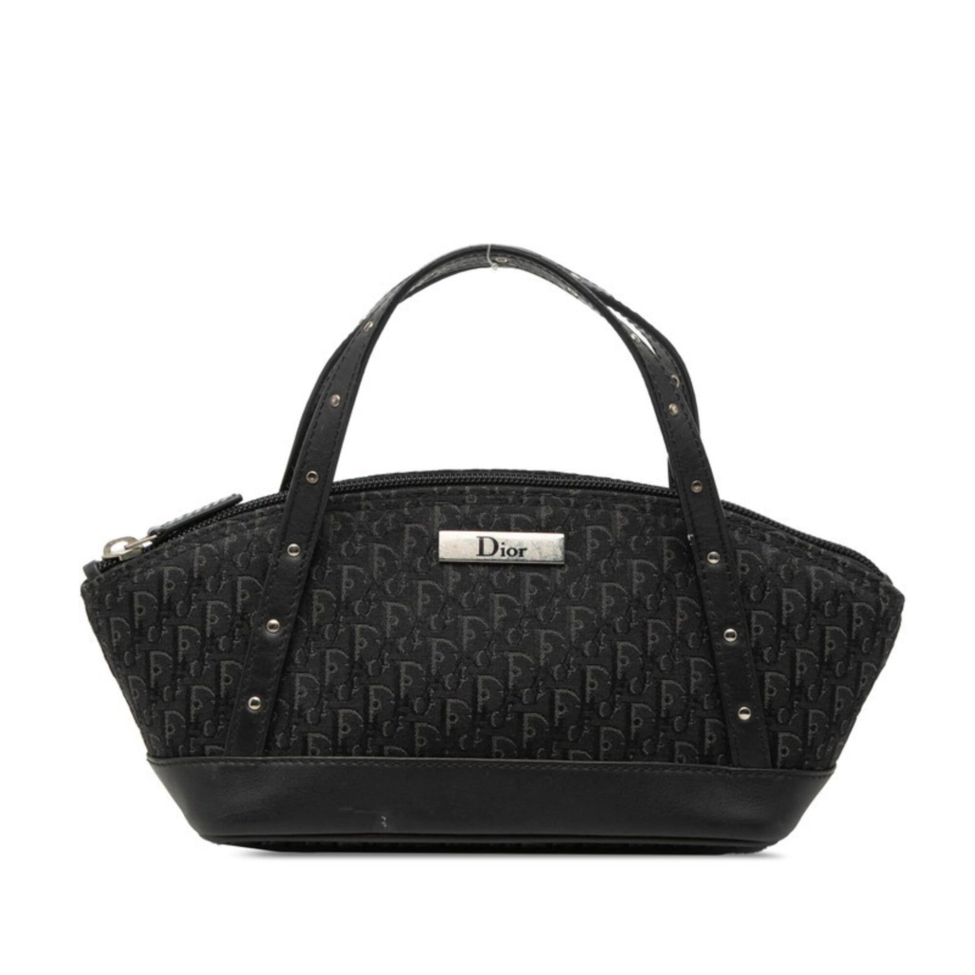 Dior Christian Dior Dior Street Chic Trotter Handbag, Black Leather & Canvas, Women's. Size ONE SIZE - 1 Thumbnail