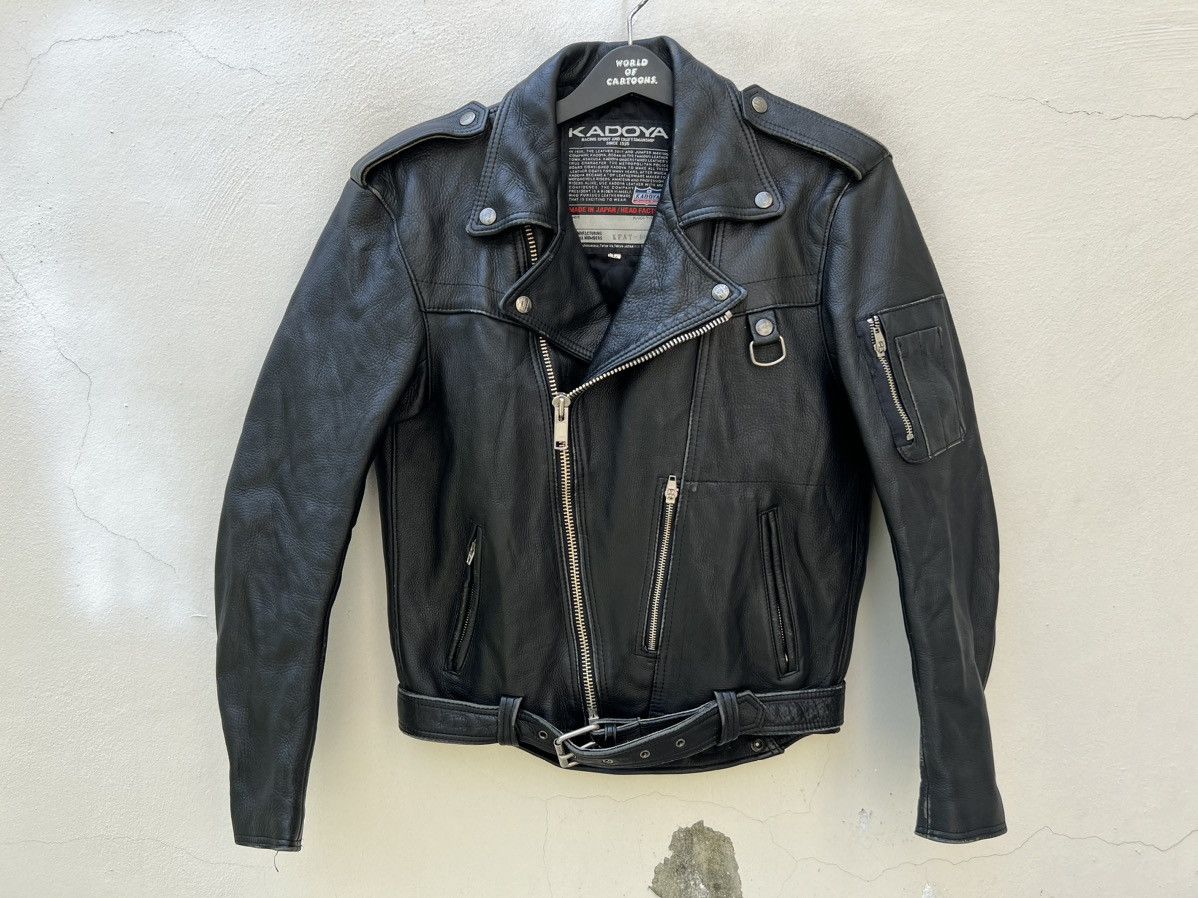 Vintage Vintage KADOYA Japan Double Collar Biker Leather Jacket | Grailed