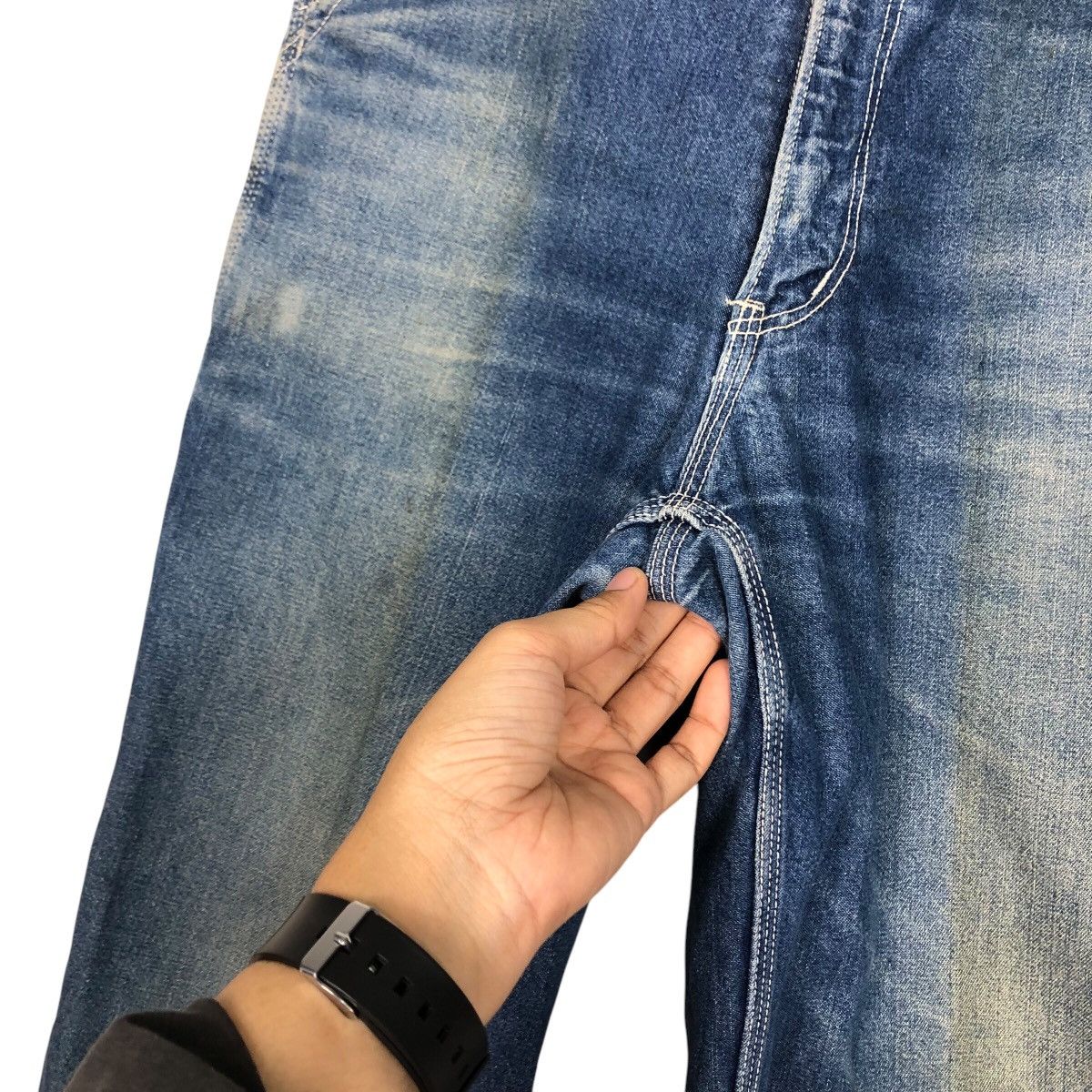Japanese Brand 📌Vintage Denim Jacket Carpenter D&I Cargo Issey Miyake Size US 30 / EU 46 - 17 Thumbnail