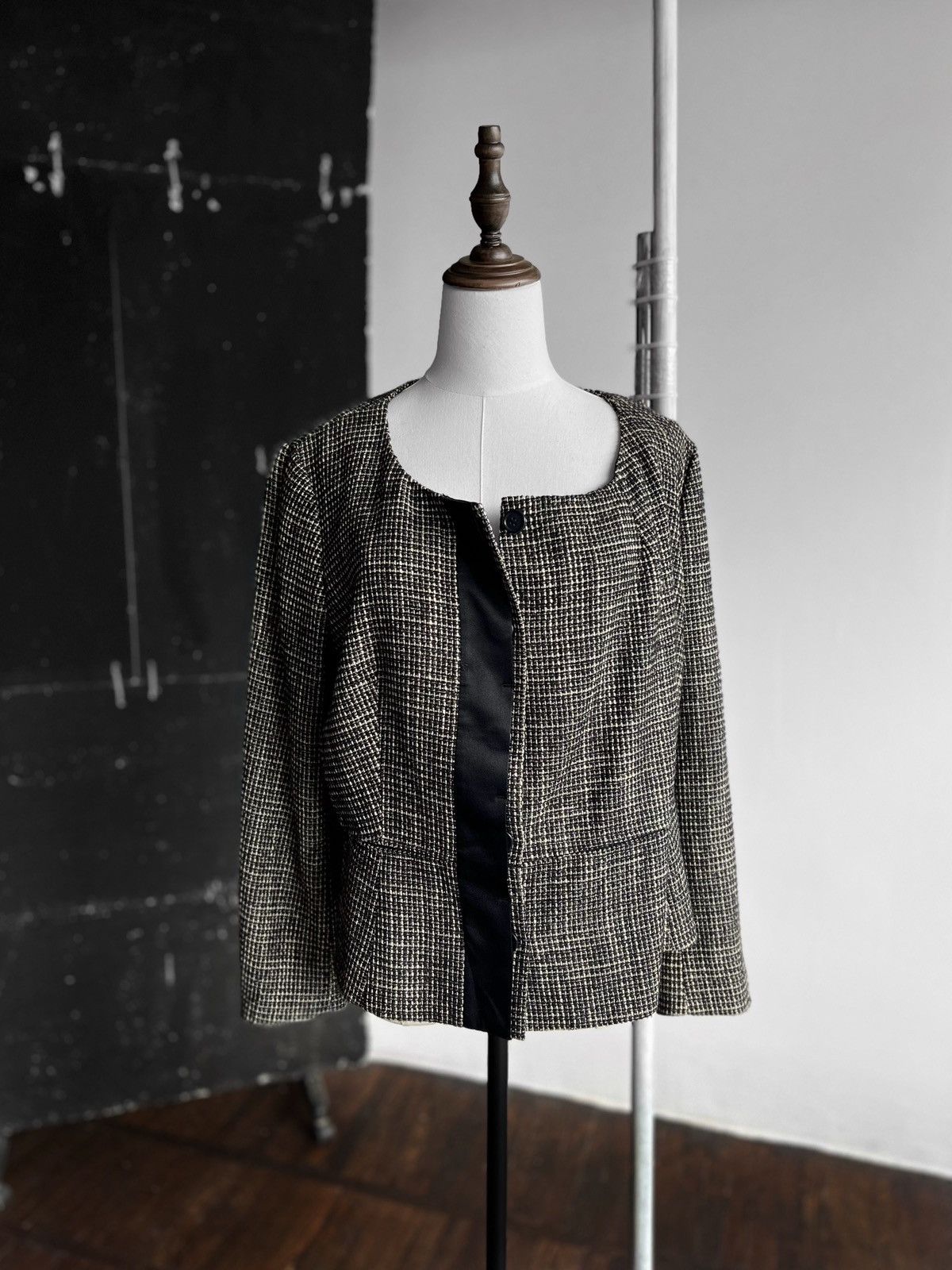 Max Mara Max Mara Womens Premium Gray Wool Long Sleeve Blazer Jacket Size M / US 6-8 / IT 42-44 - 4 Thumbnail
