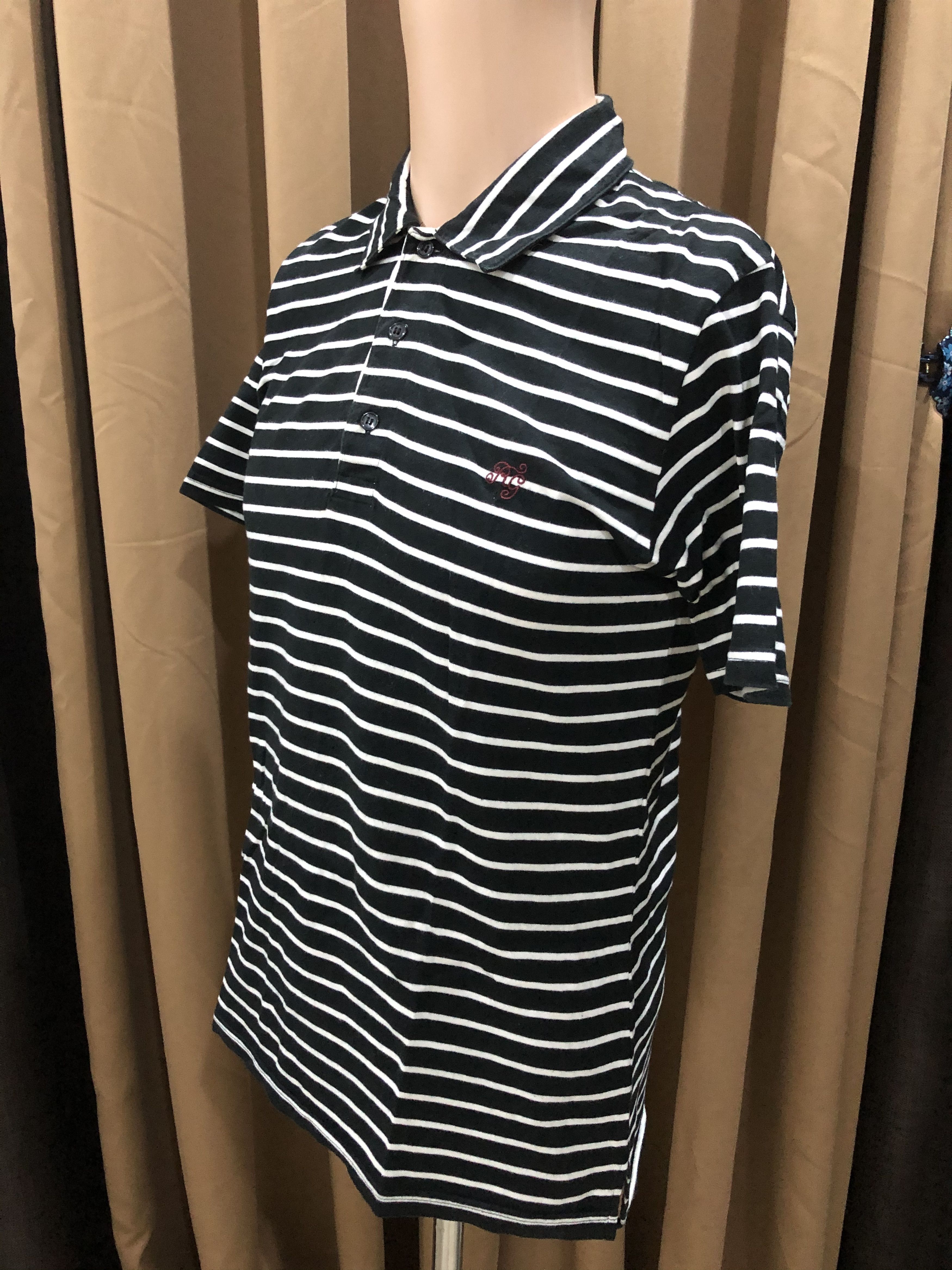 Japanese Brand × RUDE GALLERY Rude Gallery stripe collar t shirt Size US M / EU 48-50 / 2 - 4 Thumbnail