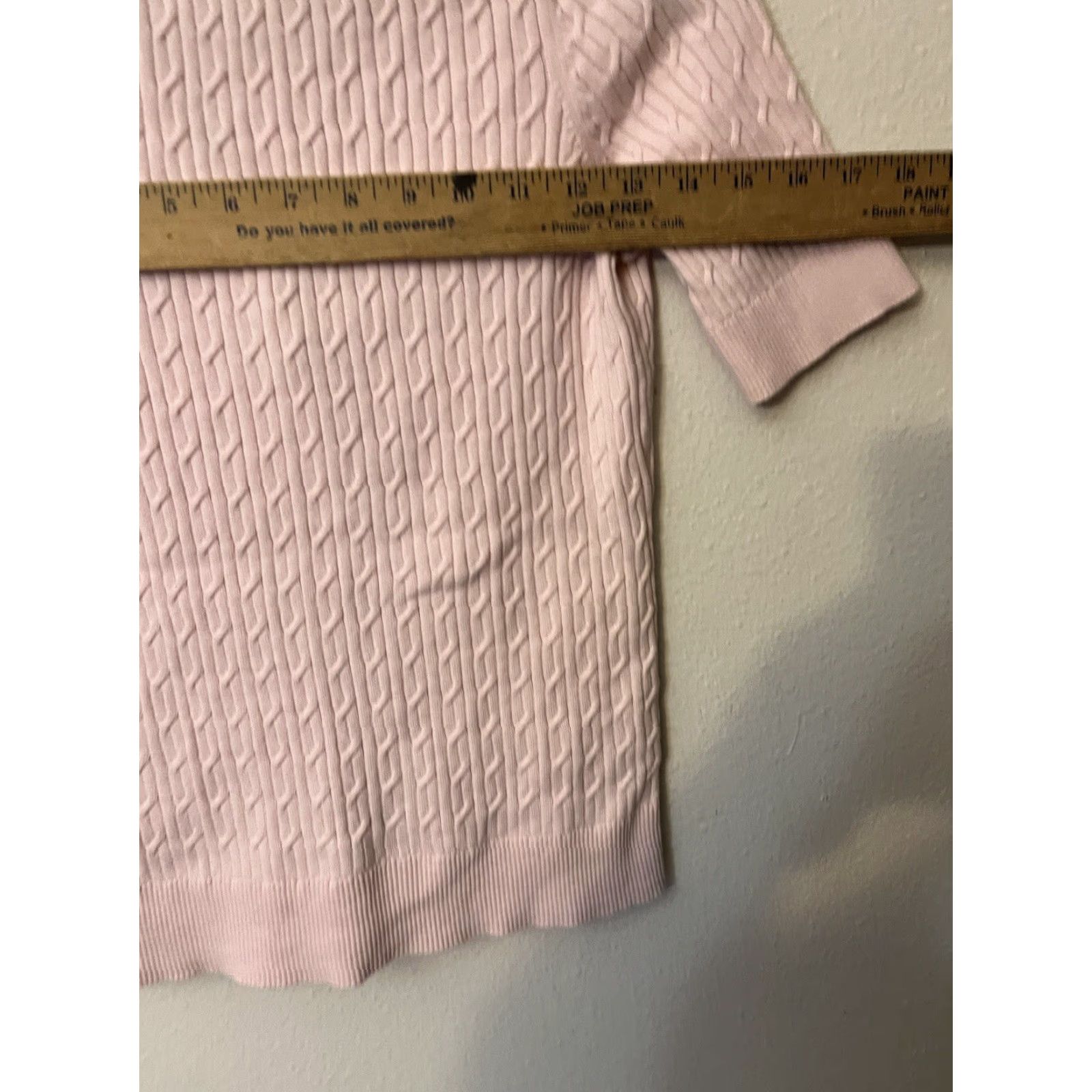 Talbots Talbots Sweater Shirt Womens Size S V-Neck Short Sleeve Cable-Knit Button Up Pink 100% Cotton Casual Vintage No Size S / US 4 / IT 40 - 4 Thumbnail