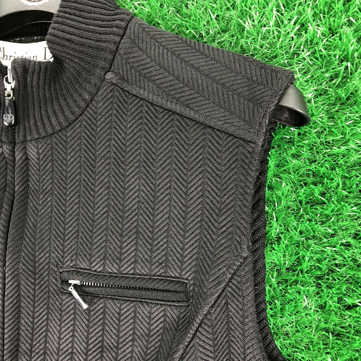 Dior Vintage Christian Dior Sports Herringbone Zipper Vest Size S / US 4 / IT 40 - 5 Thumbnail