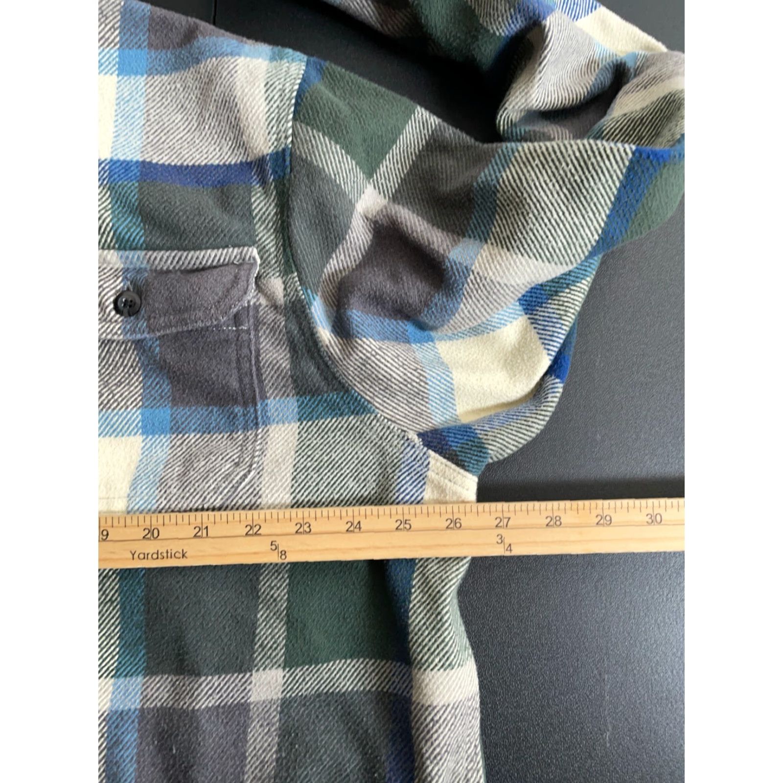 Orvis Orvis Heavyweight Flannel Shirt Jacket 2XL Gray Green Plaid Shacket Grunge Casual Workwear Button-Up Front Pocketed Faces: Mens Size US XXL / EU 58 / 5 - 5 Thumbnail