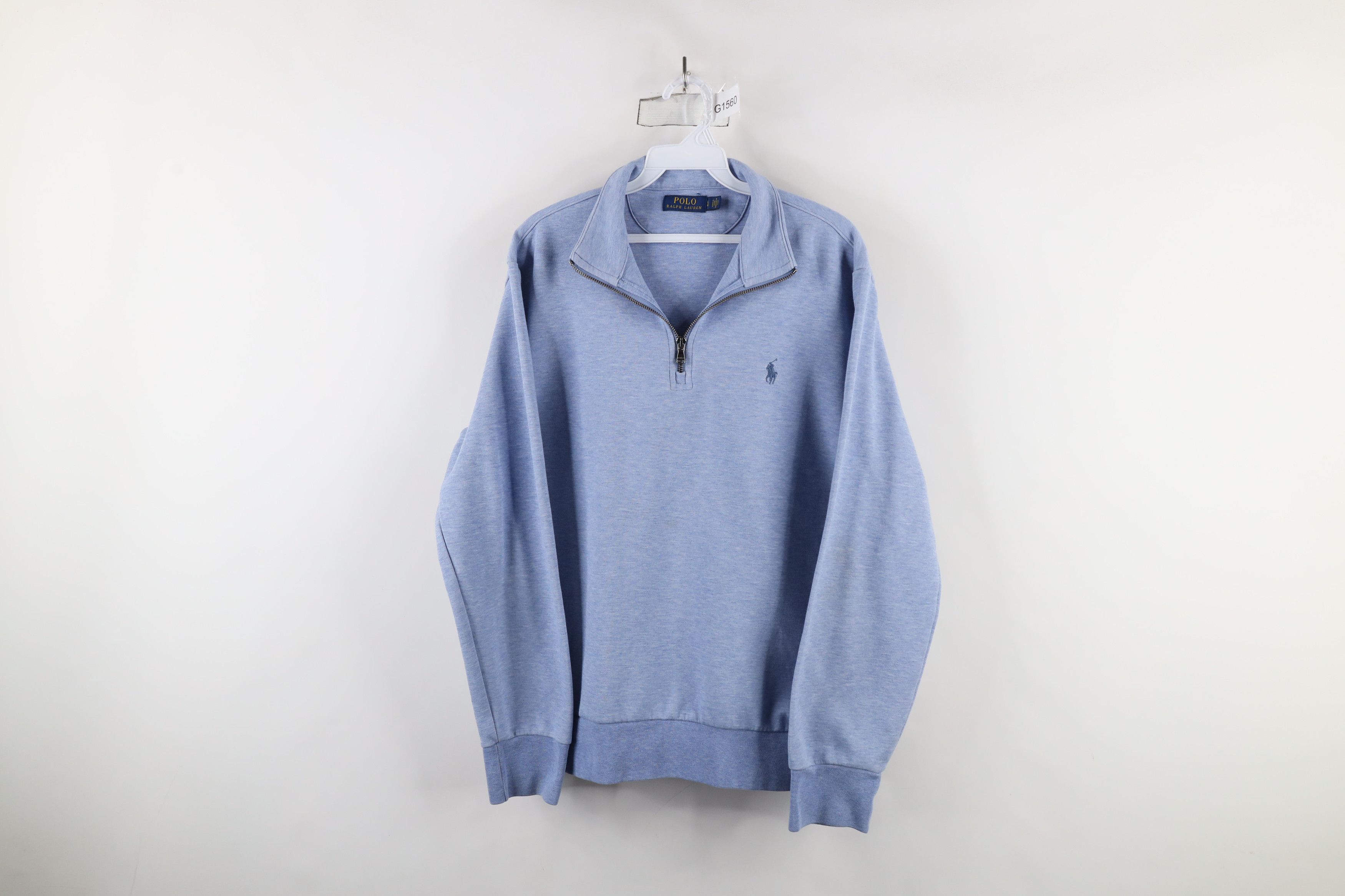 Ralph Lauren × Vintage Ralph Lauren Soft Touch Tech Half Zip Pullover Sweater Size US L / EU 52-54 / 3 - 1 Thumbnail