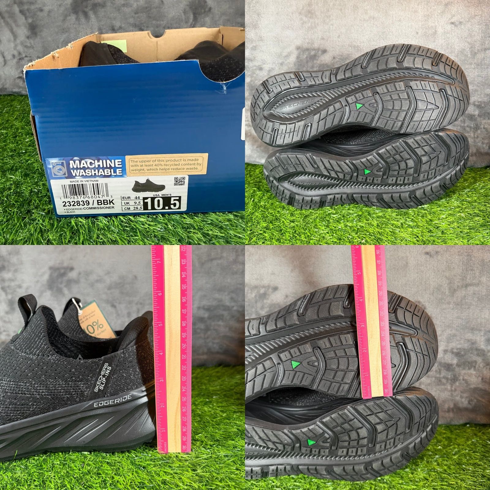 SKECHERS Skechers Hands Free Slip-ins Edgeride Commissioner Black Mens 10.5 Shoes Slip-On Comfort Walking Running Casual Sneakers Size US 10 / EU 43 - 8 Thumbnail