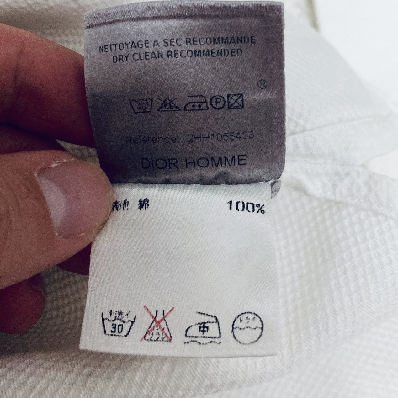 Hedi Slimane DIOR HOMME BY HEDI SLIMANE 02AW/FW RUNWAY UNEVENNESS SHIRT Size US S / EU 44-46 / 1 - 10 Thumbnail