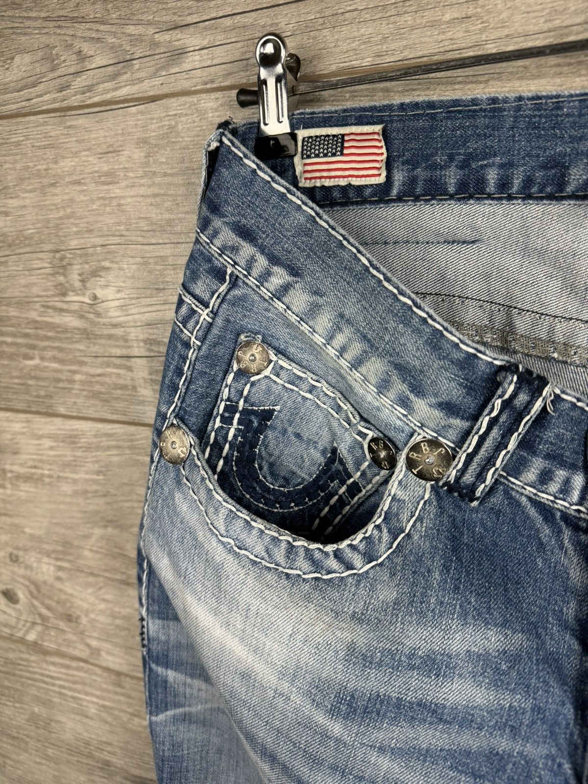 TRUE RELIGION VINTAGE BIG LOGO Y2K JAPANESE JEANS SIZE 33