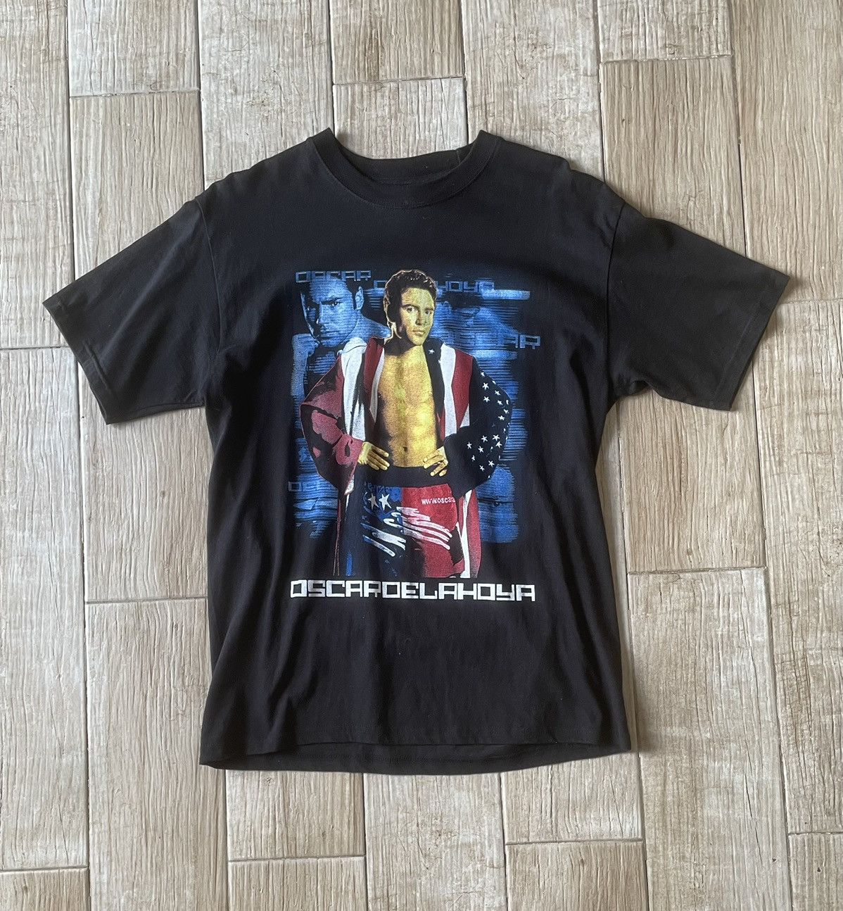 Vintage Oscar De La Hoya Boxing T-Shirt - 2003 Night of Champions Size US L / EU 52-54 / 3 - 1 Thumbnail