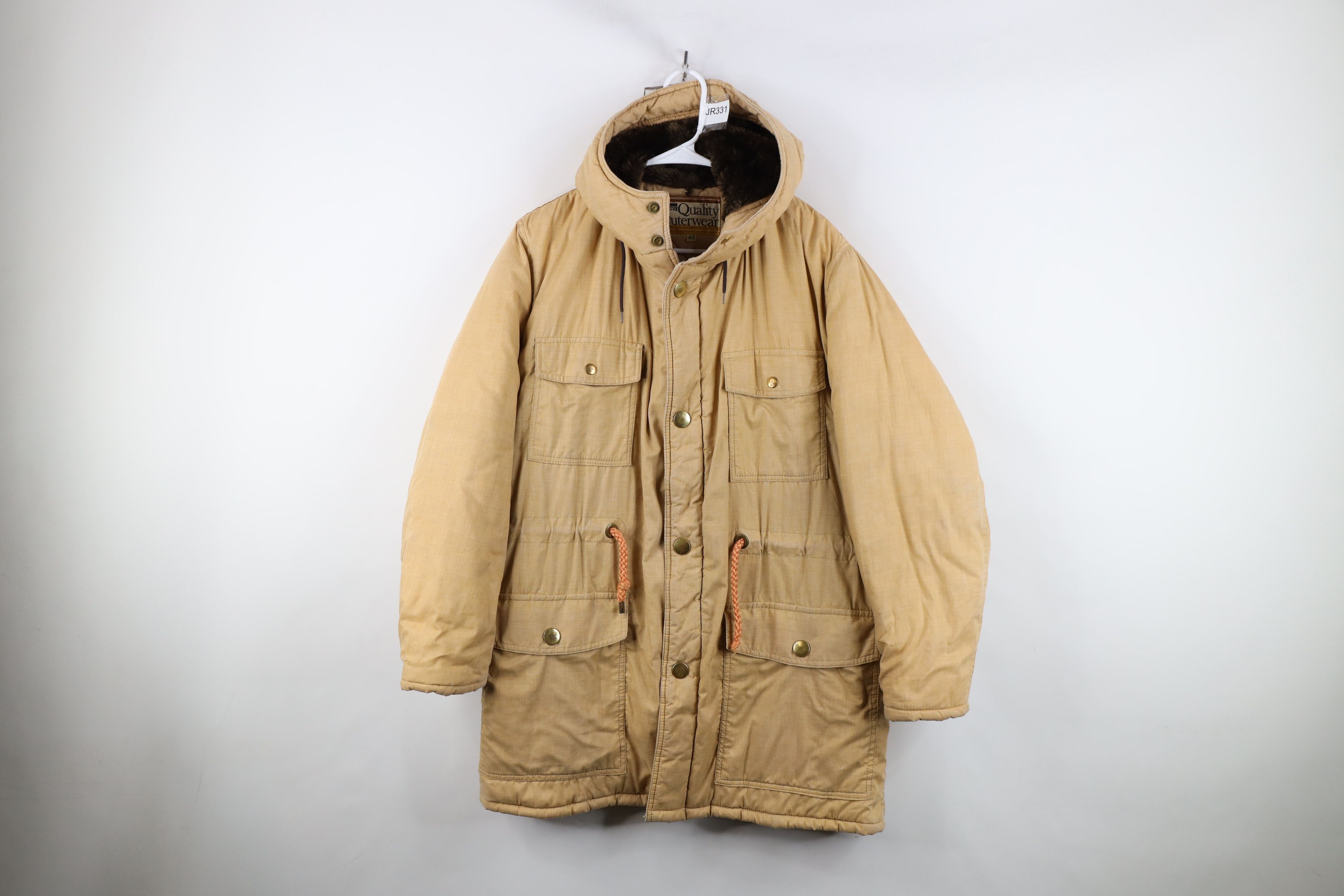 Vintage Vintage 70s Streetwear Chambray Hooded Quilted Parka Jacket Size US XXL / EU 58 / 5 - 1 Thumbnail
