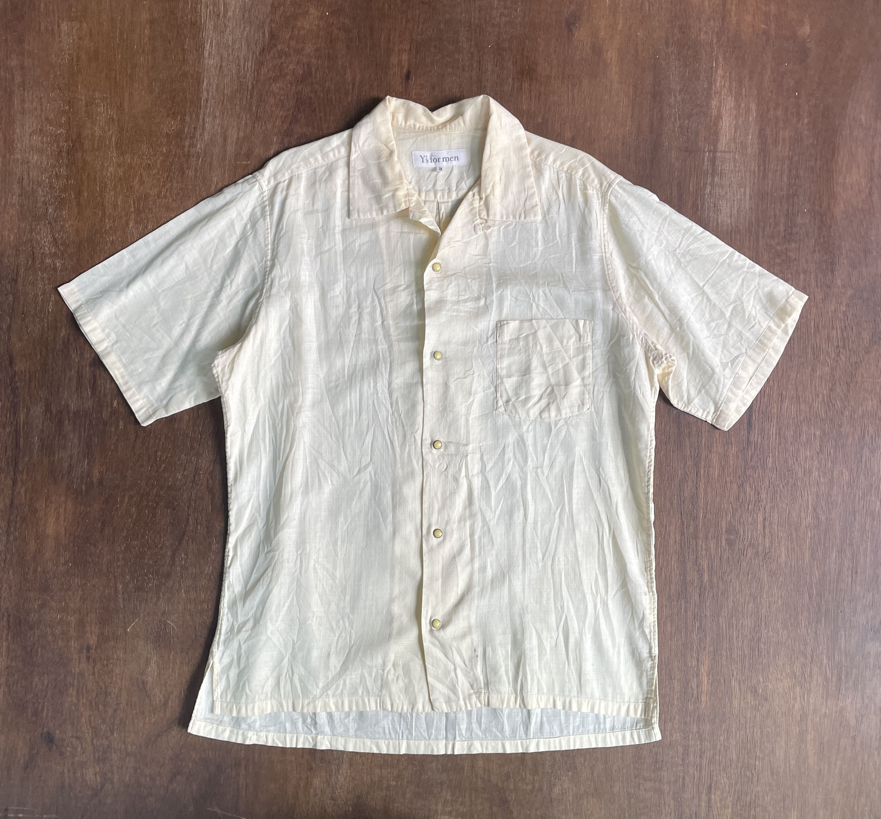 Y's for Men Y’s for Men Yohji Yamamoto Short Sleeve Button Up Shirt Size US L / EU 52-54 / 3 - 1 Thumbnail