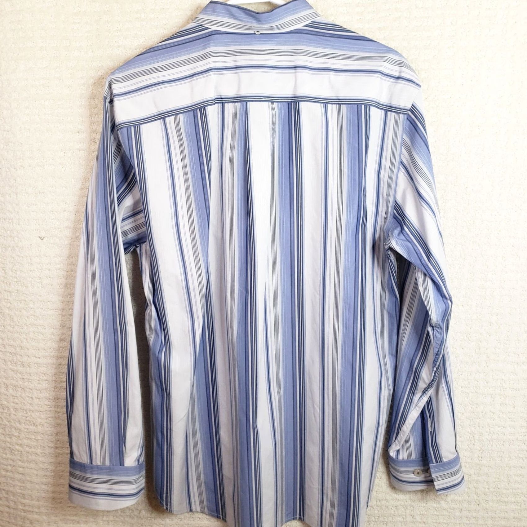 Tommy Bahama Tommy Bahama Shirt Mens L Blue White Striped Long Sleeve Button Up Cotton Polyester Size US L / EU 52-54 / 3 - 7 Thumbnail