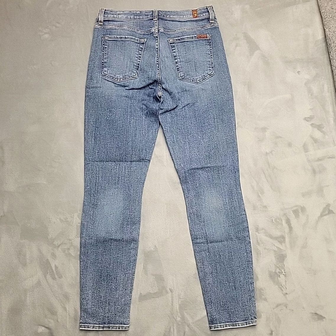 7 For All Mankind 7 For All Mankind Jeans Womens 29 Blue High Waist Ankle Skinny Stretch Denim Jeans Size 29" - 6 Thumbnail