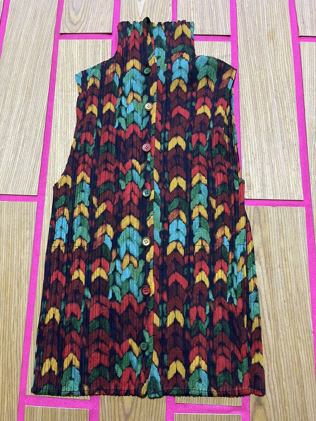 Pleats Please Issey Miyake PLEATS PLEASE ISSEY MIYAKE MULTI COLOR WOMEN'S TOP Size M / US 6-8 / IT 42-44 - 4 Thumbnail