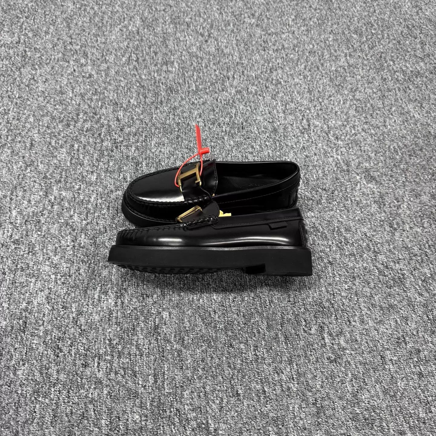 Tod's Tods Black & Gold Platform Loafer 38.5 New Size US 8 / IT 38 - 3 Thumbnail