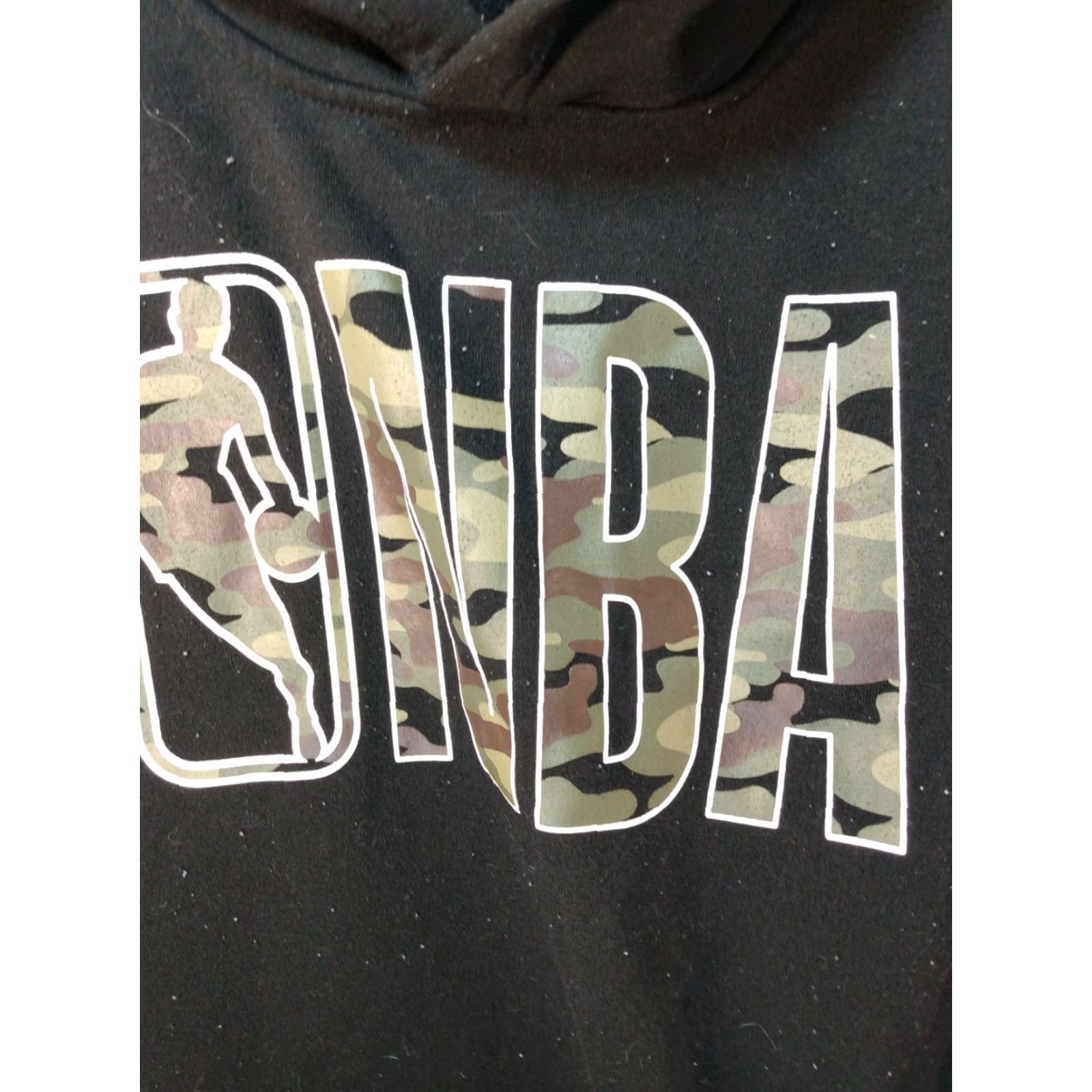 NBA NBA Hoodie Men XL Black Camouflage Logo Soft Texture Pullover Graphic Print Hooded Pockets Size US XL / EU 56 / 4 - 2 Thumbnail
