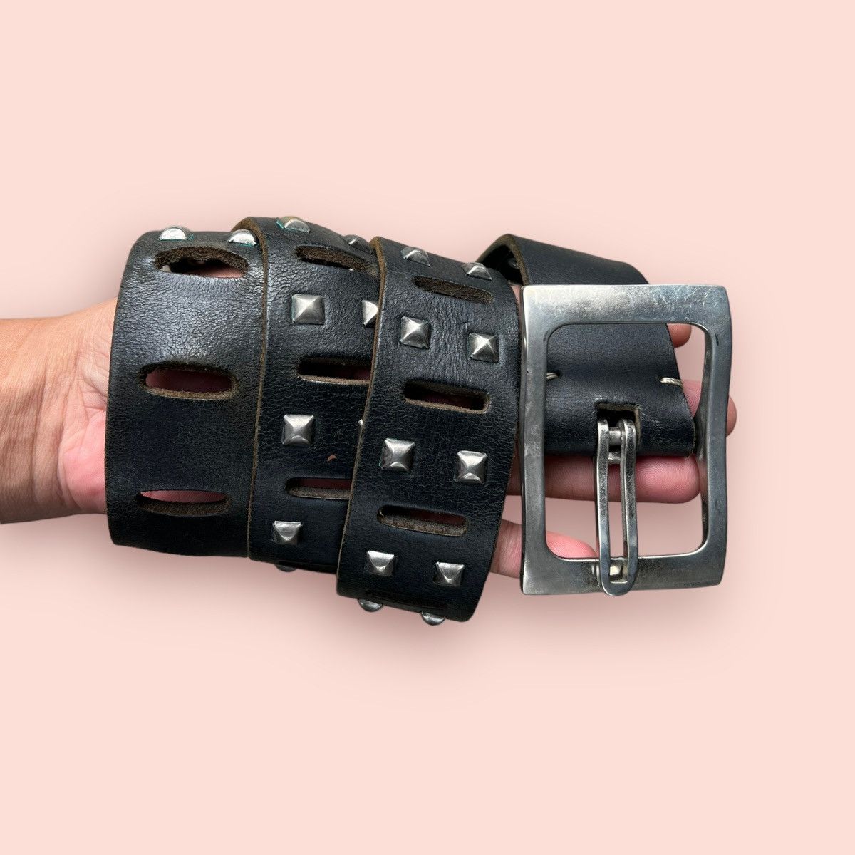 Leather × Seditionaries × Vintage VINTAGE JAPAN STUDDED LEATHER BELT Size ONE SIZE - 2 Thumbnail