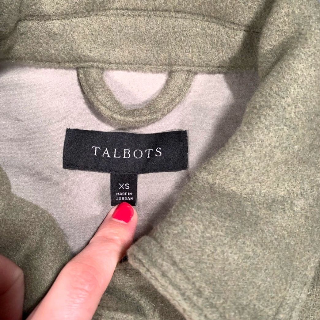 Talbots Talbots Shacket Wool Coat XS Women Sage Green Long Wool shacket Coat Green Womens XS Talbots Size XS / US 0-2 / IT 36-38 - 5 Thumbnail