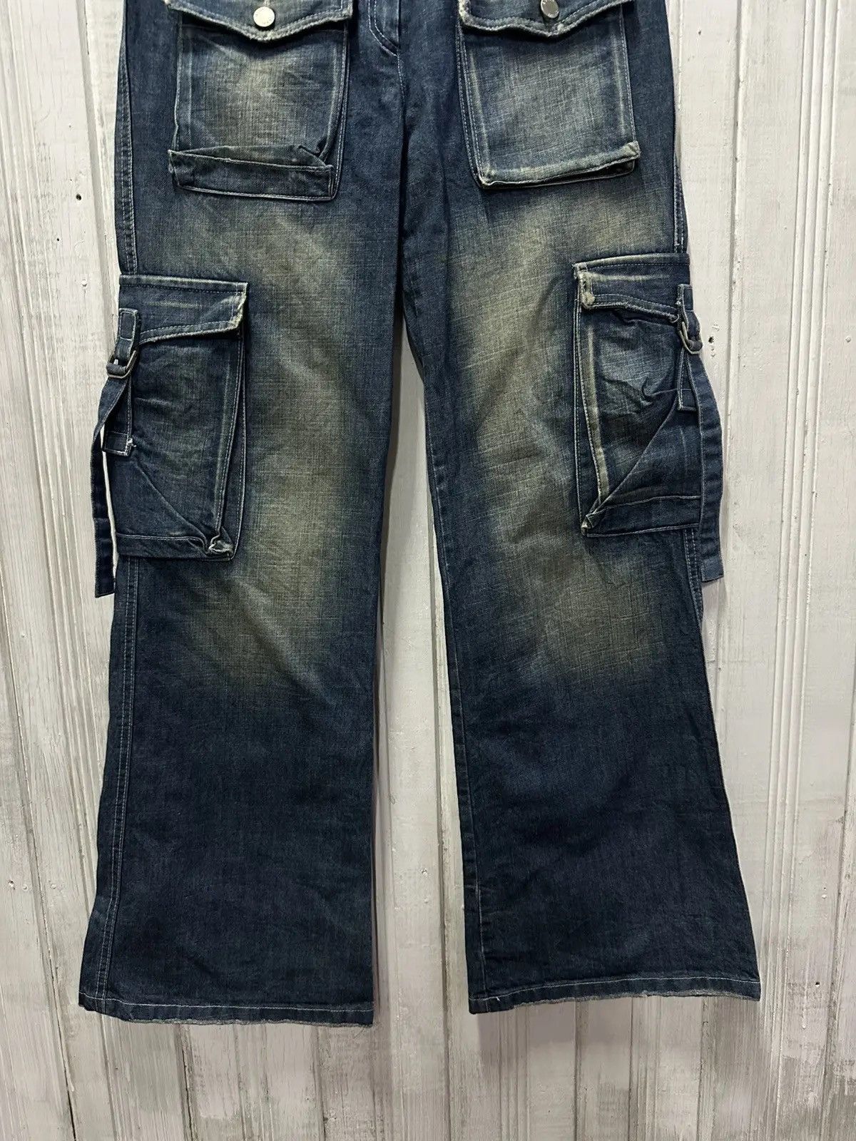 Marc by Marc Jacobs SICKS💥VINTAGE MARC JACOB JAPAN WIDE LEGS BONDAGE DENIM PANTS Size US 30 / EU 46 - 5 Thumbnail
