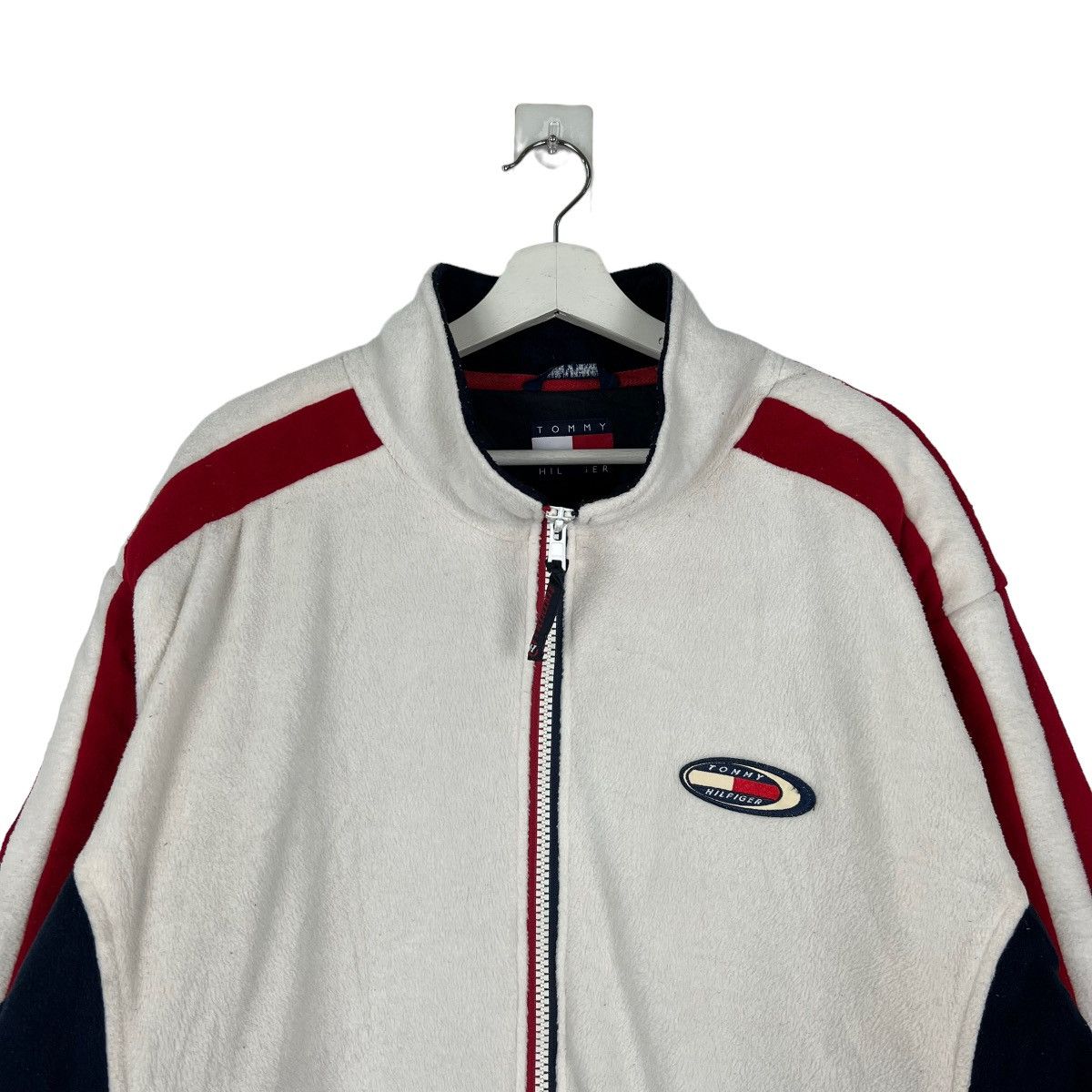 Tommy Hilfiger × Vintage 🔥 90s VINTAGE TOMMY HILFIGER FLEECE JACKET Size US L / EU 52-54 / 3 - 3 Thumbnail