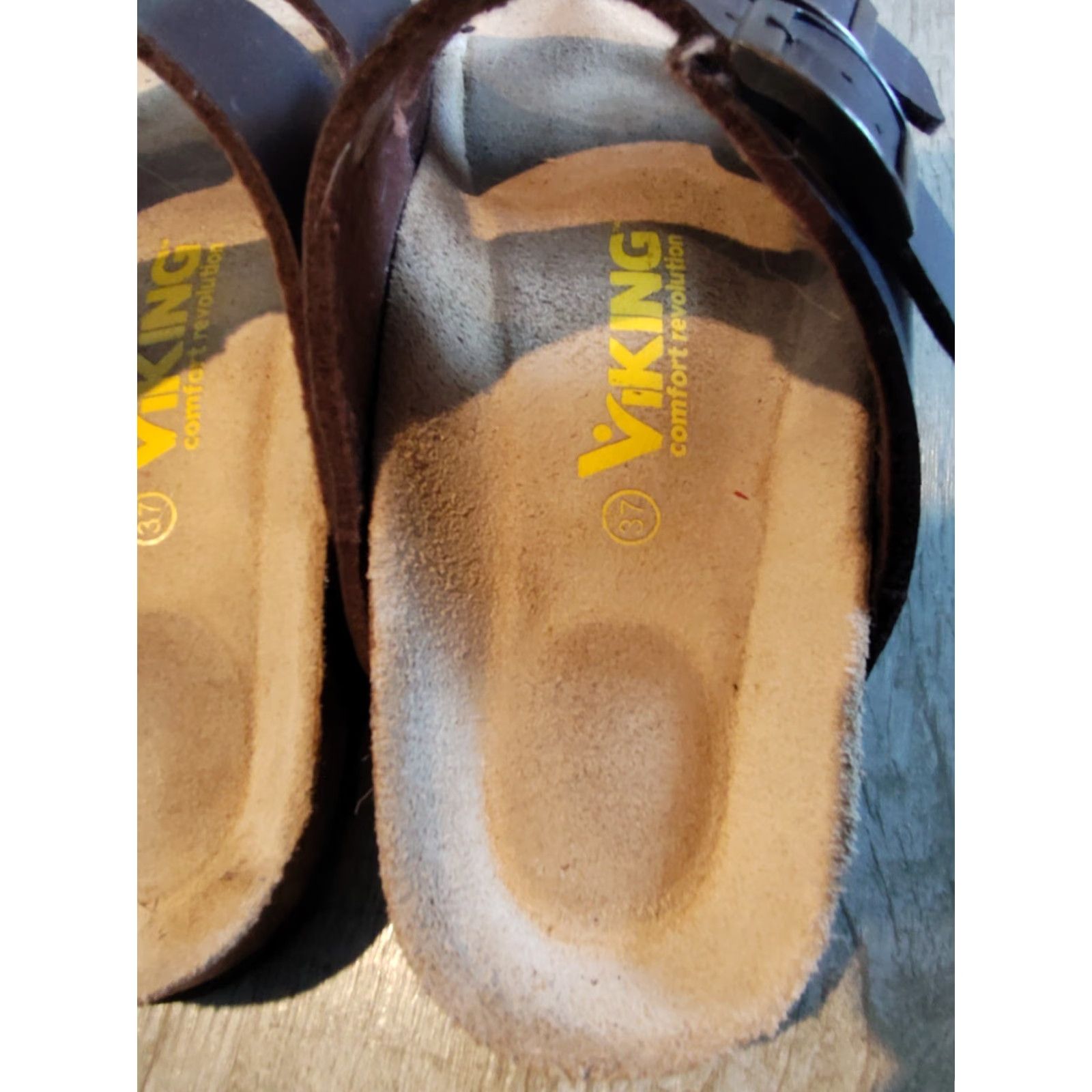 Vintage VIKING Leather Sandals Women's Revolution Comfort Flat Size 6.5 US Brown Vintage Style Size US 6.5 / IT 36.5 - 6 Thumbnail