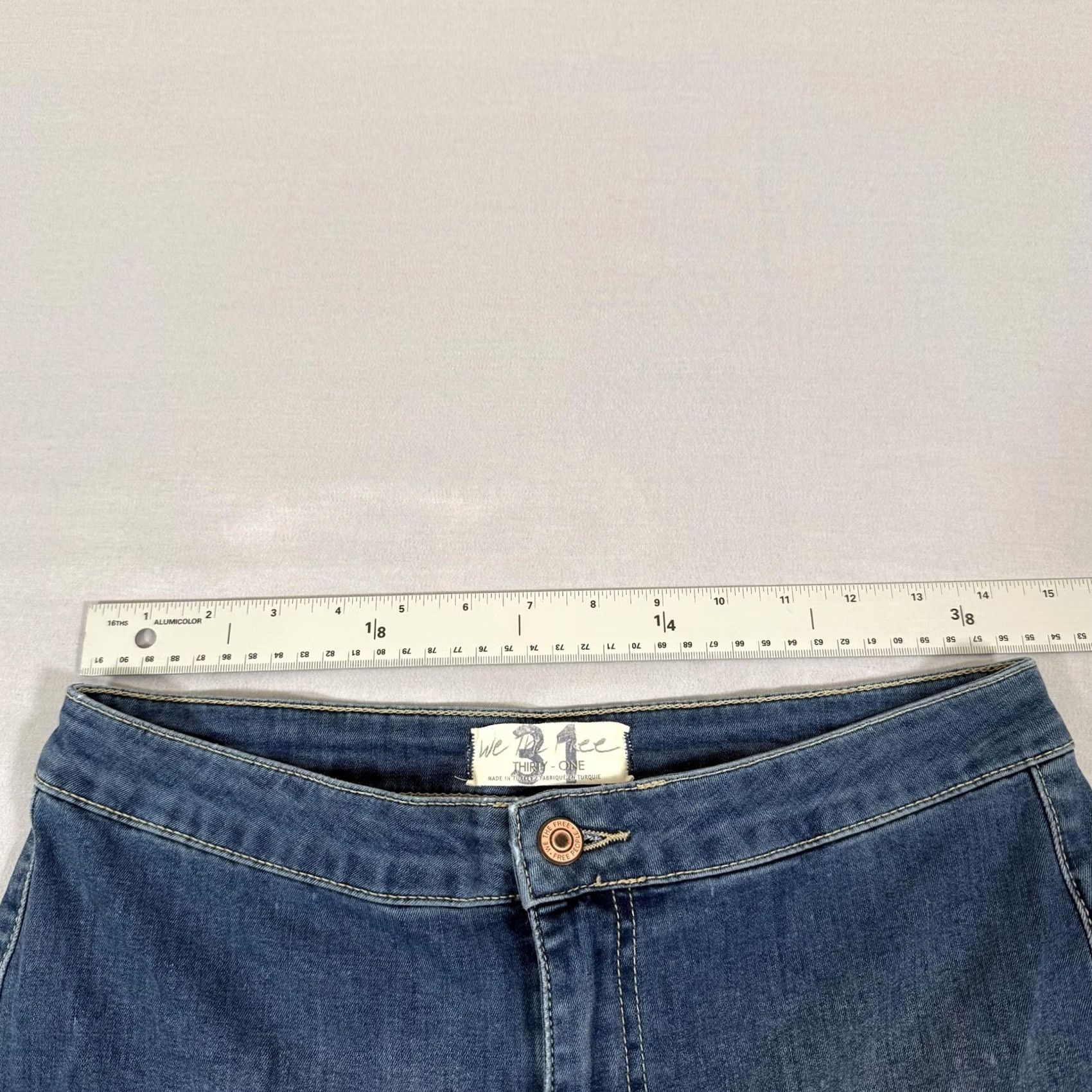 Free People Free People Jeans Womens 31 Blue Bell Bottom Super Flare Stretch Denim Pants Size 24" / US 00 / IT 34 - 6 Thumbnail