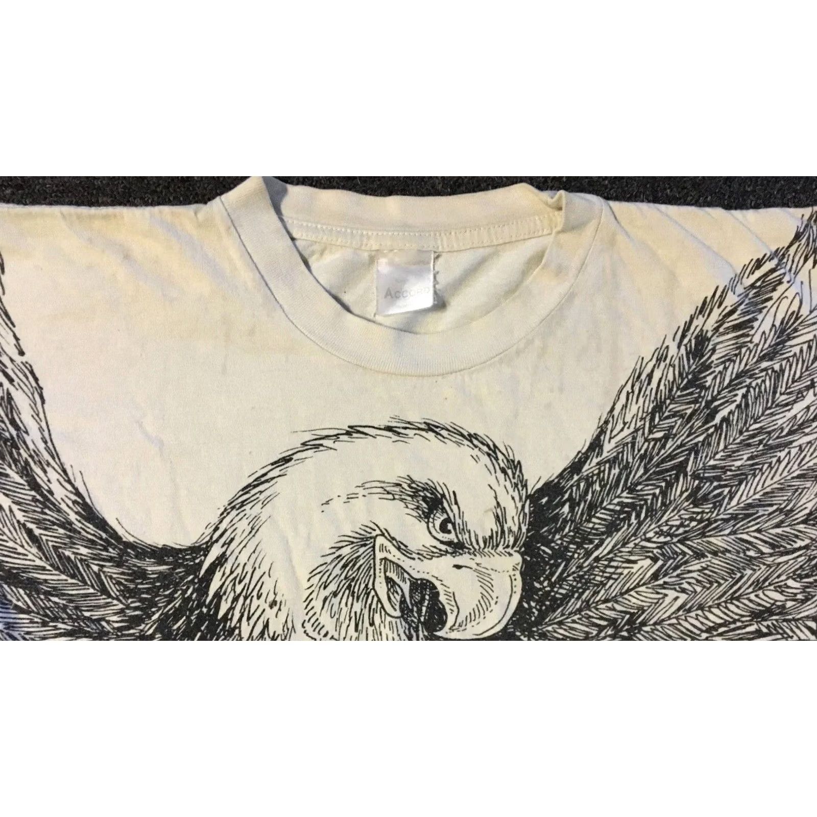 Vintage VINTAGE 90s Eagle All Over Print Faded Shirt S USA Single Stitch Nature Animal Art Grunge Biker Shirt Size US S / EU 44-46 / 1 - 5 Thumbnail