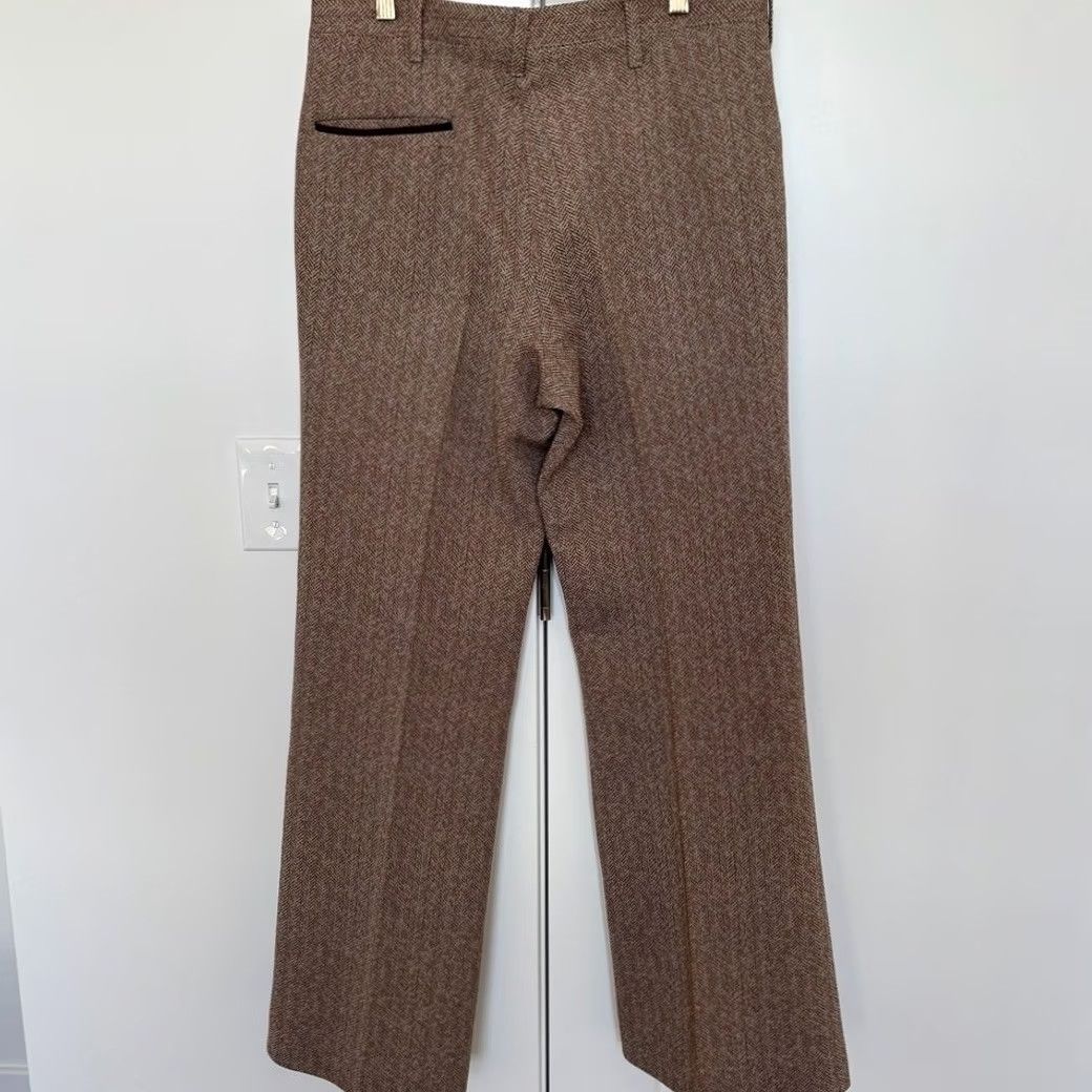 Haggar VTG The Gallery by Haggar Women Dress Pants Brown Tweed Herringbone Size M Size 32" / US 10 / IT 46 - 4 Thumbnail