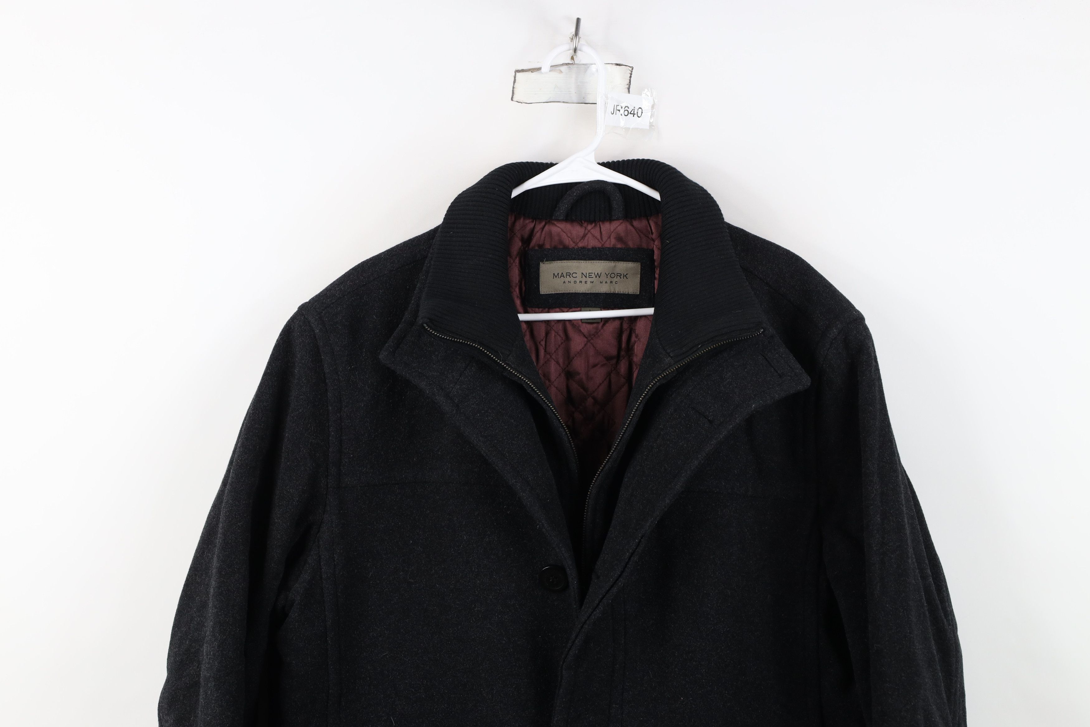 Vintage Marc New York Andrew Marc Blend Car Coat Jacket Charcoal Size US L / EU 52-54 / 3 - 2 Thumbnail