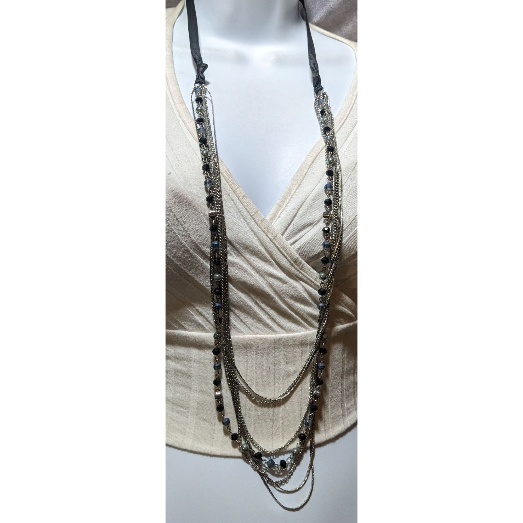 Vera Wang Simply Vera Vera Wang Multilayer Chain Necklace Size ONE SIZE - 7 Thumbnail