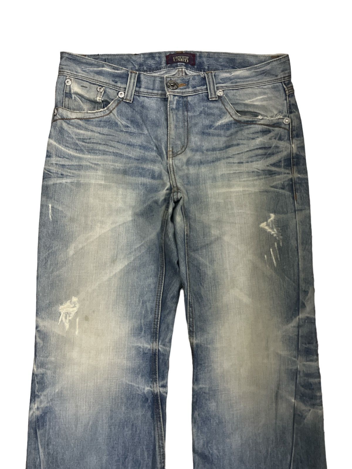 Japanese Brand × Vintage RIPPED‼️GET USE DISTRESSED DENIM PANT Size US 34 / EU 50 - 3 Thumbnail