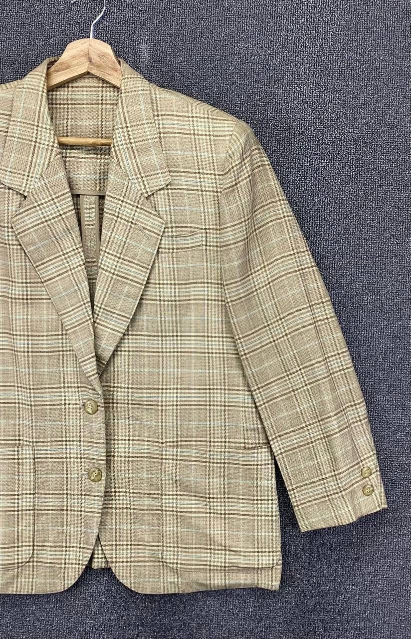Burberry Vintage Burberry Checkered Wool Coat Blazer Jacket Size M / US 6-8 / IT 42-44 - 4 Thumbnail