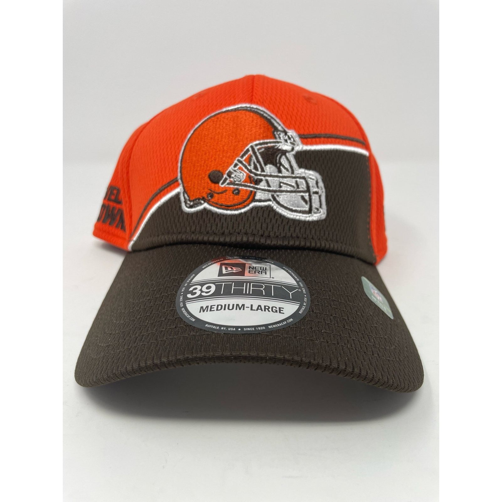 New Era New Era Cleveland Browns 39Thirty Brown Orange Stretch Hat Size ONE SIZE - 2 Thumbnail