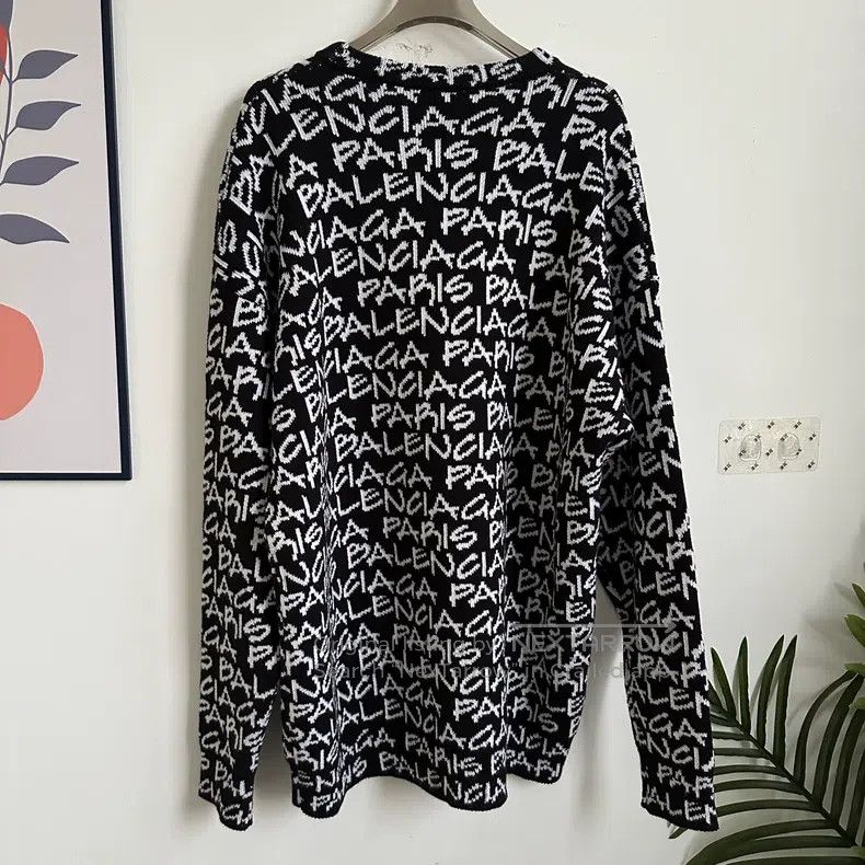 Balenciaga Balenciaga Black Barrage Knitted Sweater Size US S / EU 44-46 / 1 - 2 Thumbnail
